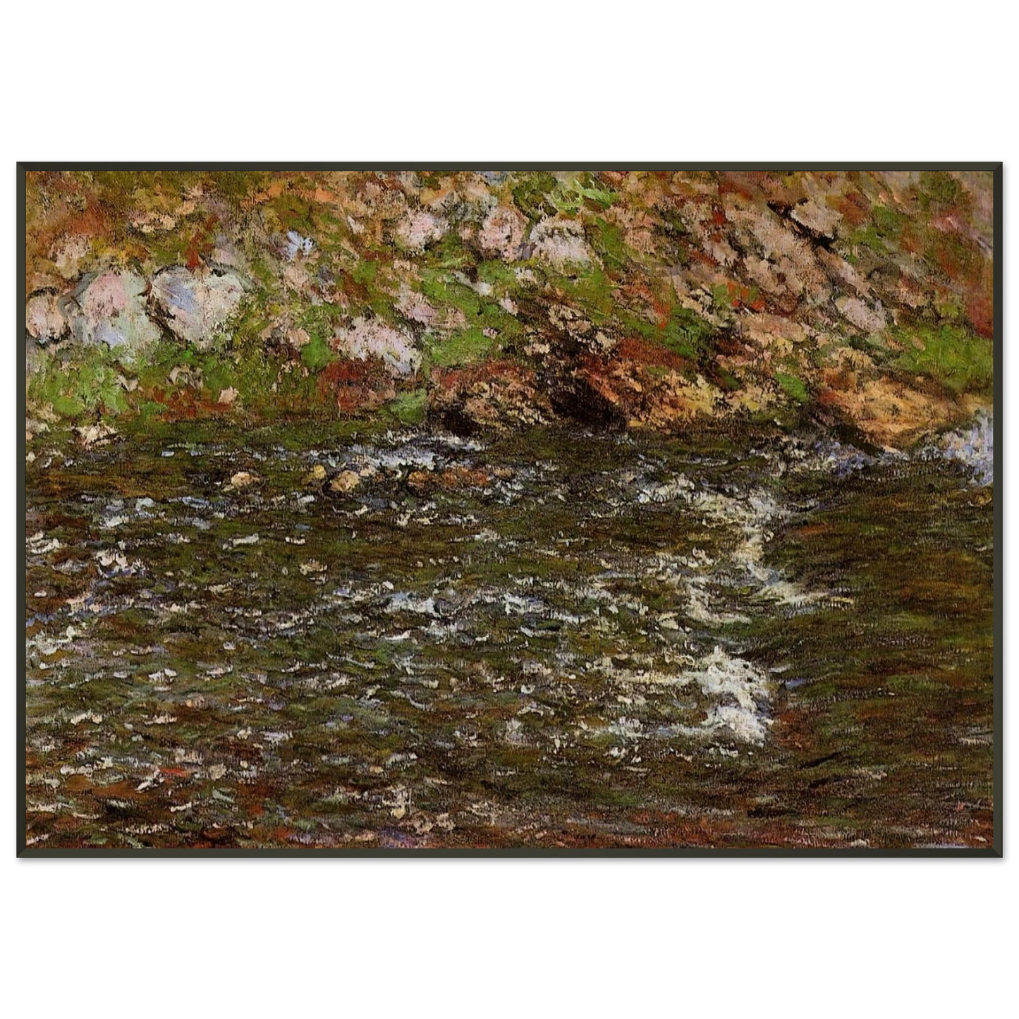 claude monet Torrent of the Petite Creuse at Fresselines Framed Art Print - Aluminum Frame - 21x29.7 cm / 8x12"