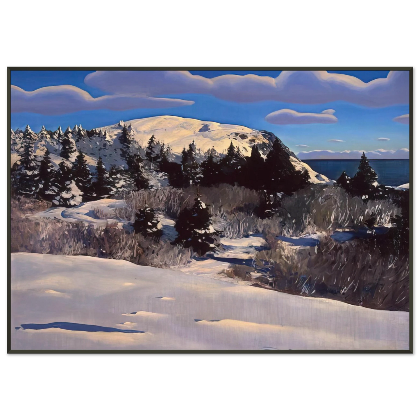Rockwell Kent Maine Headland Winter Framed Art Print - Aluminum Frame - 21x29.7 cm / 8x12"