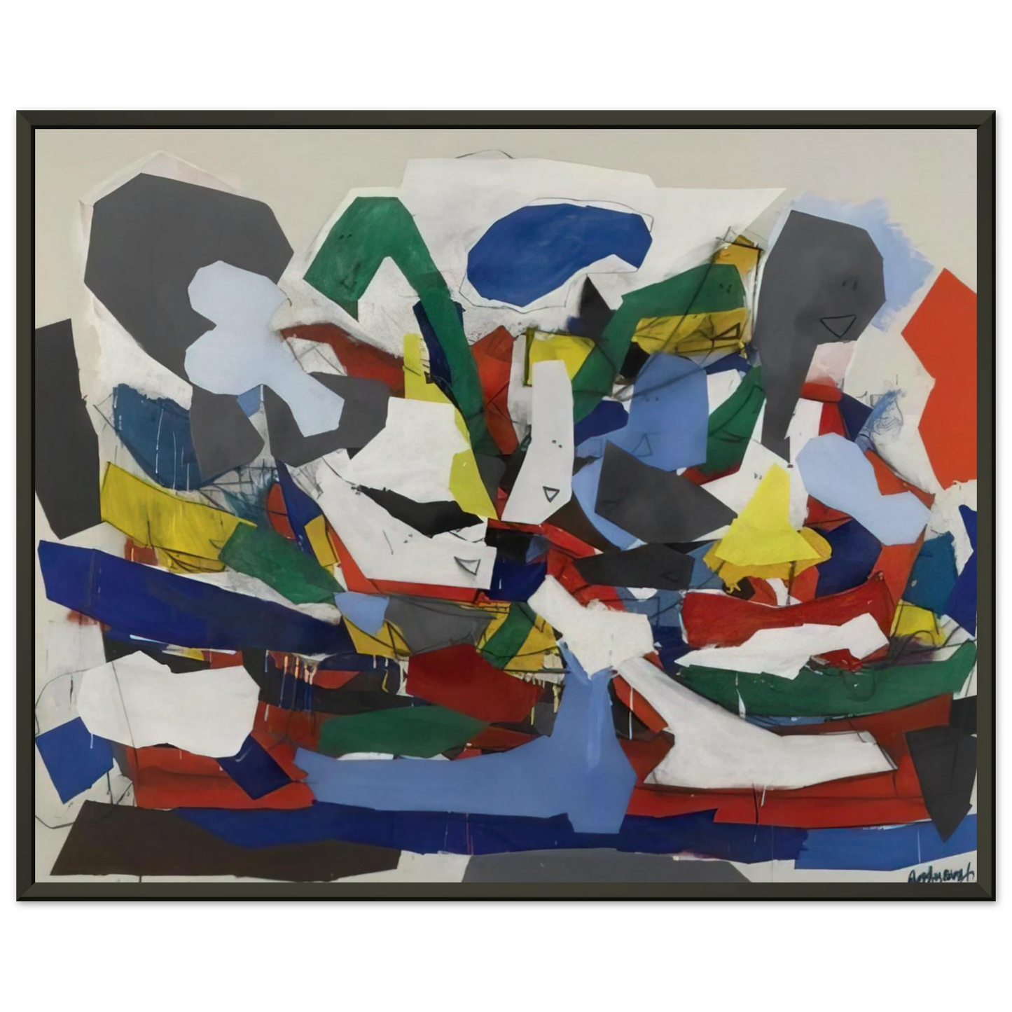 Robert Goodnough Adventure II 1963 Framed Art Print - Aluminum Frame - 40x50 cm / 16x20 inches
