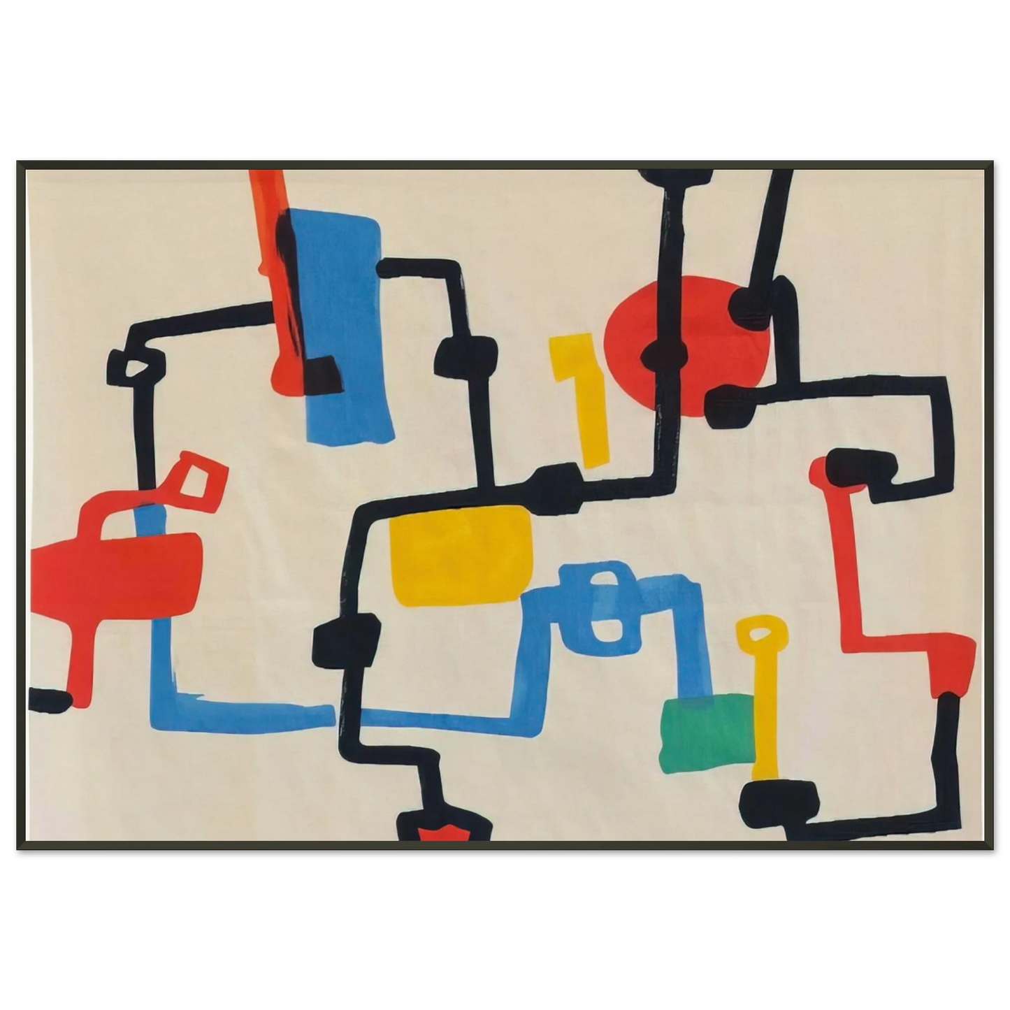Etel Adnan Oil Fields Framed Art Print - Aluminum Frame - 21x29.7 cm / 8x12"