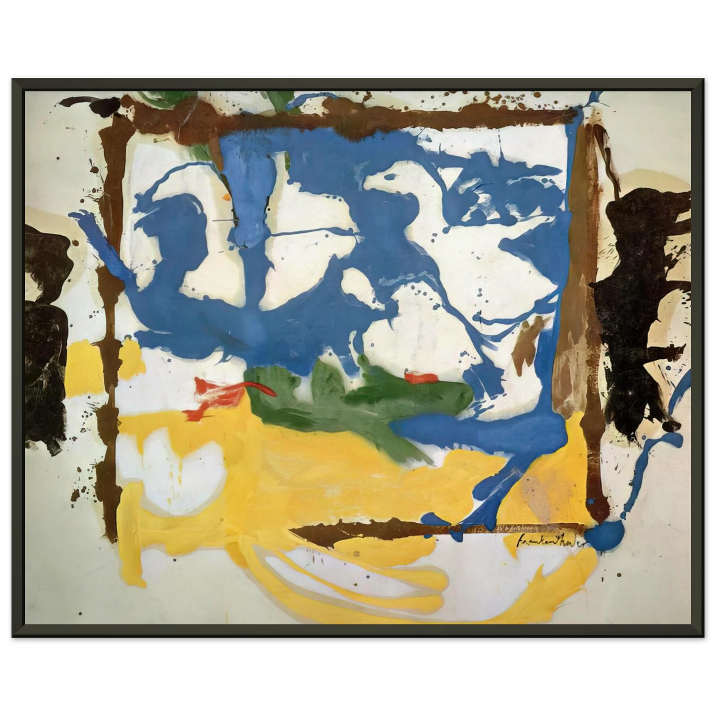 Helen Frankenthaler Swan Lake 2 1961 Framed Art Print - Aluminum Frame - 40x50 cm / 16x20 inches