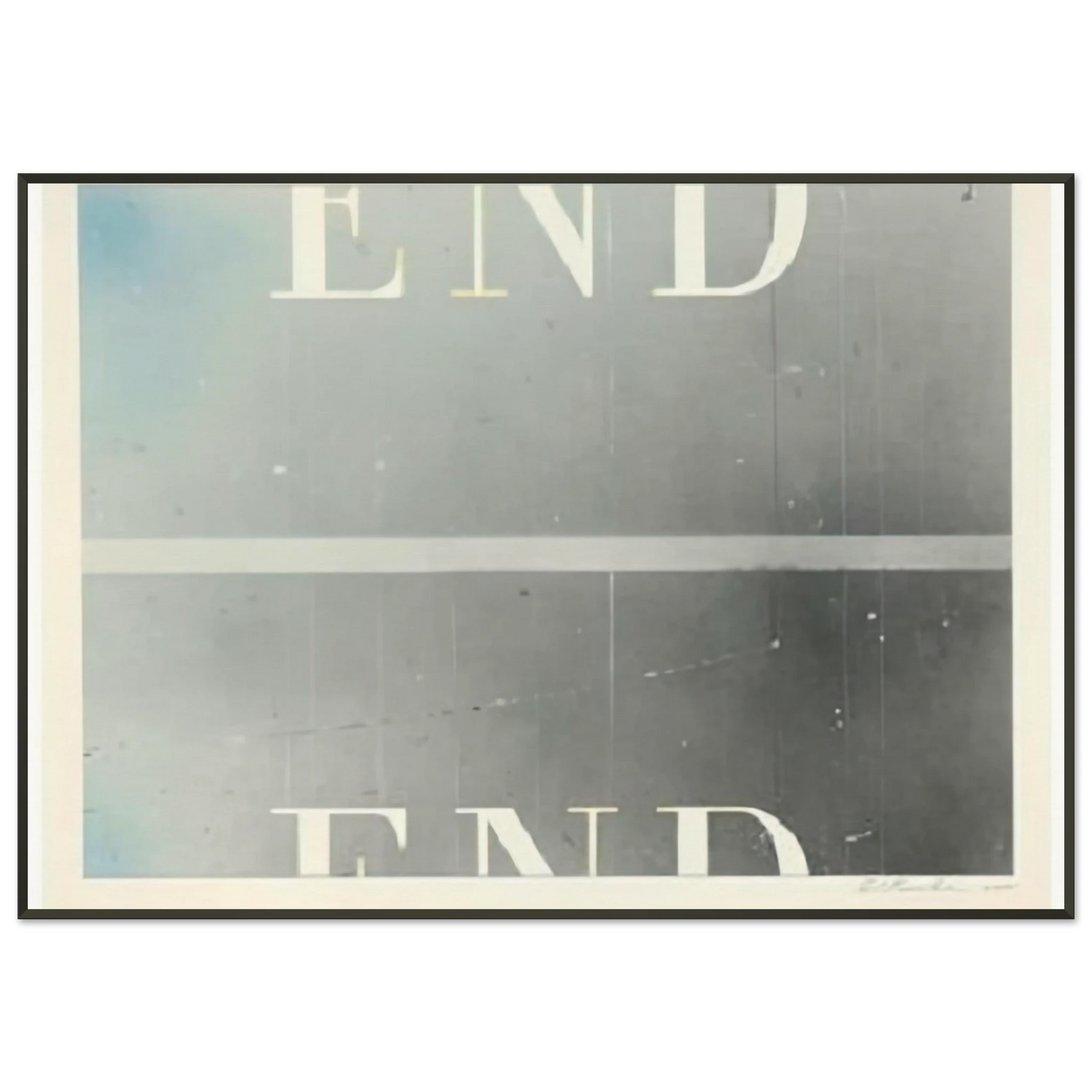 Edward Ruscha THE END 53 Framed Art Print - Aluminum Frame - 21x29.7 cm / 8x12"