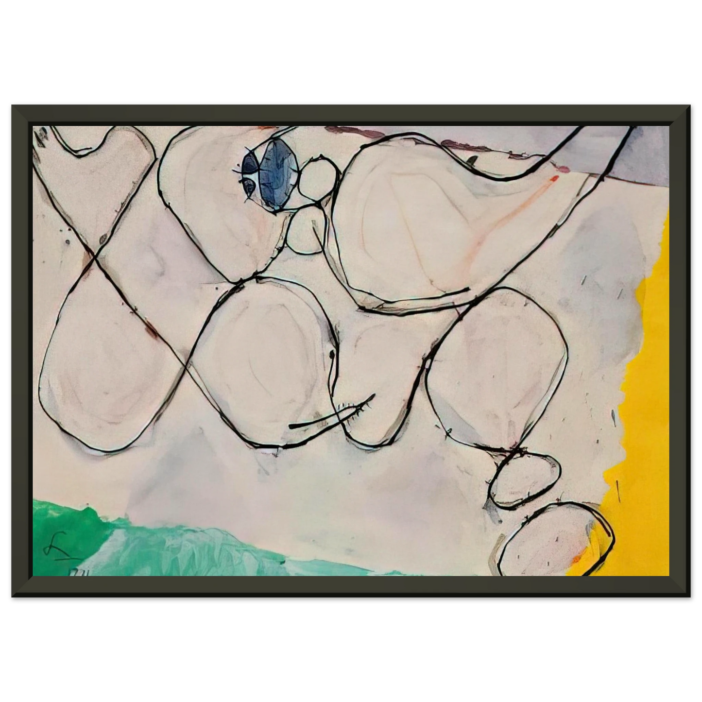 Frank Lobdell Untitled 1971 Framed Art Print - Aluminum Frame - 60x80 cm / 24x32 inches