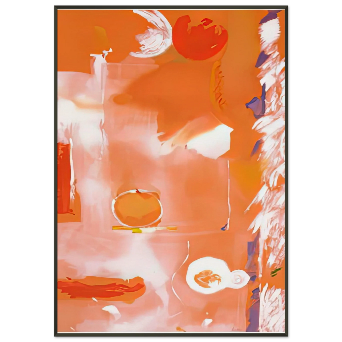 Helen Frankenthaler  Seeing the Moon on a Hot Summer Day 1987 Framed Art Print  - Aluminum Frame - 21x29.7 cm / 8x12"