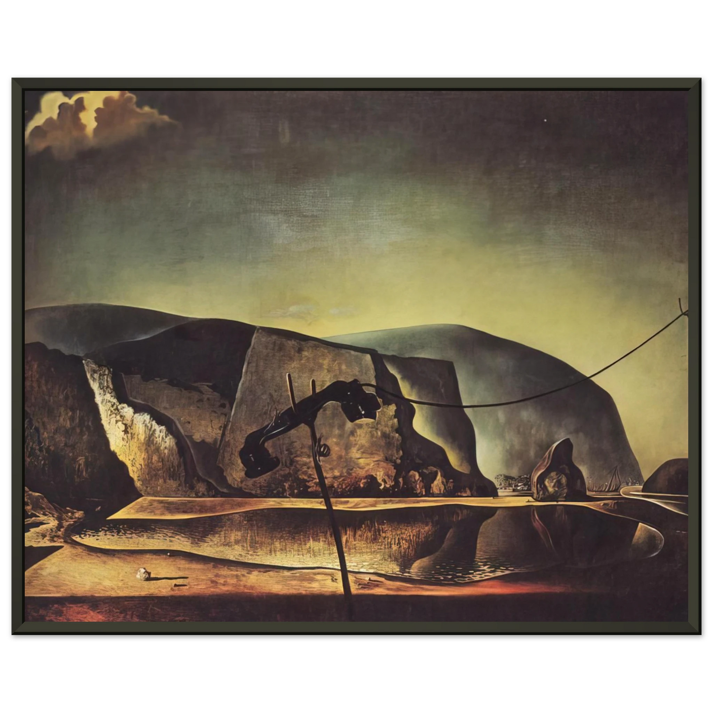 Salvador Dali MOUNTAIN LAKE Framed Art Print - Aluminum Frame - 70x100 cm / 28x40 inches