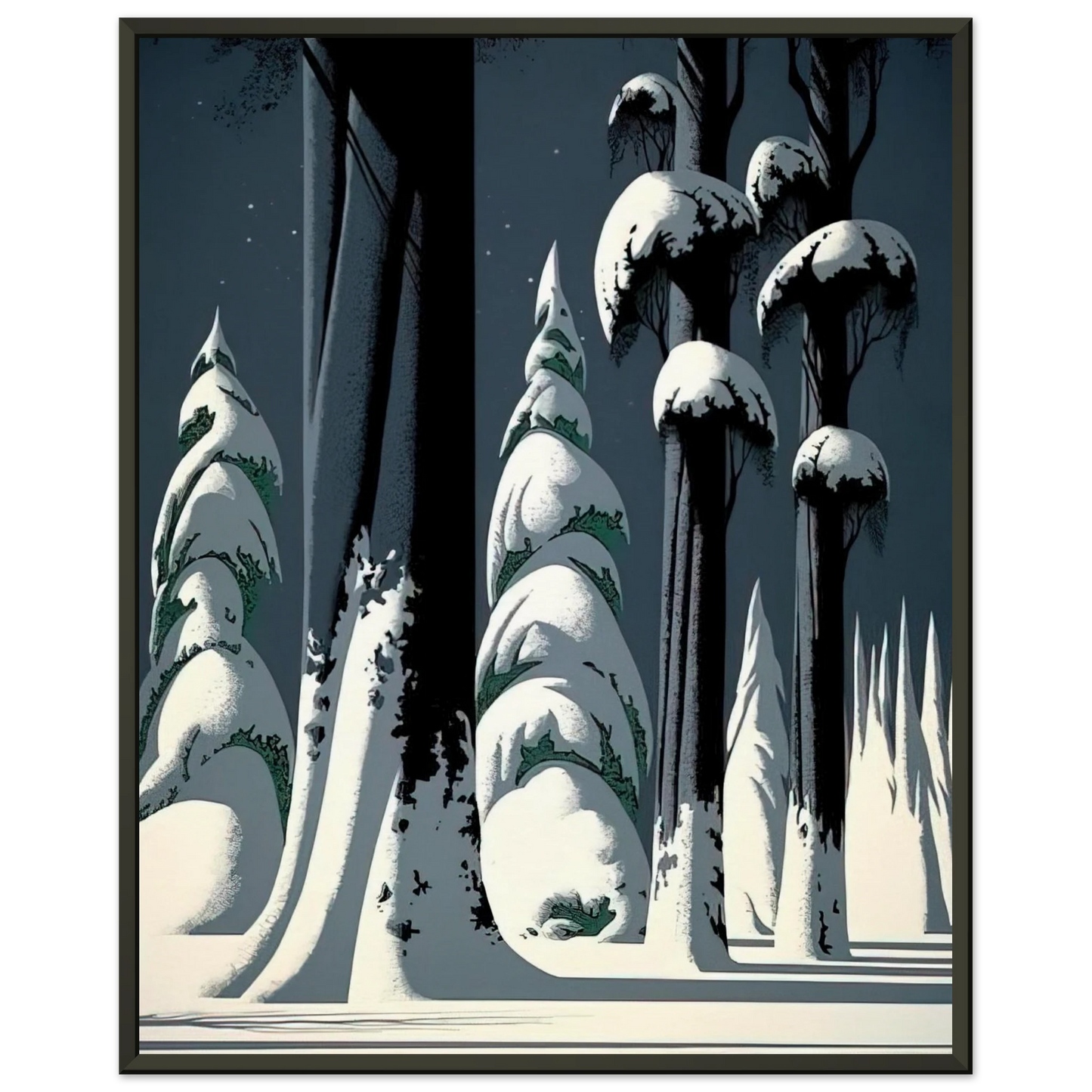 Eyvind Earle Yosemite Framed Art Print - Aluminum Frame - 60x80 cm / 24x32 inches