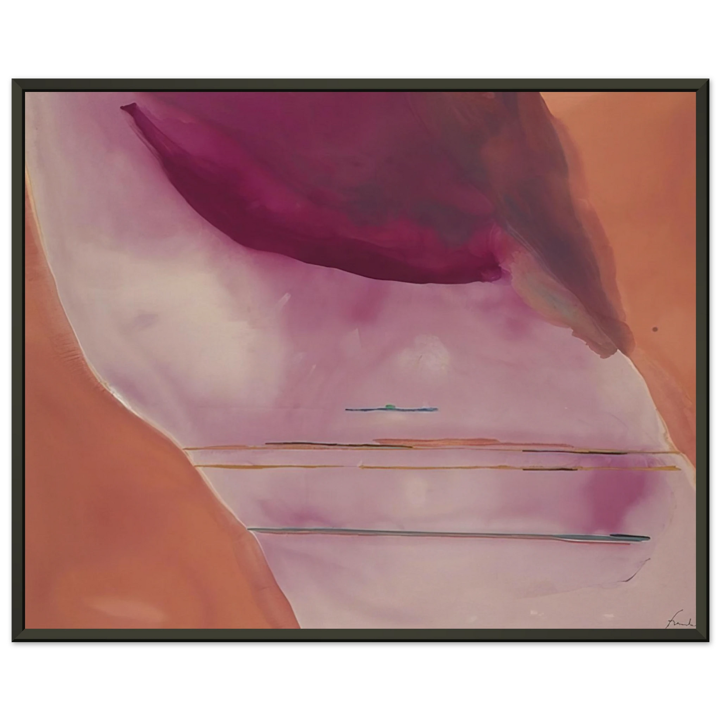 Helen Frankenthaler  Pendulum  1972 Framed Art Print  - Aluminum Frame - 40x50 cm / 16x20 inches