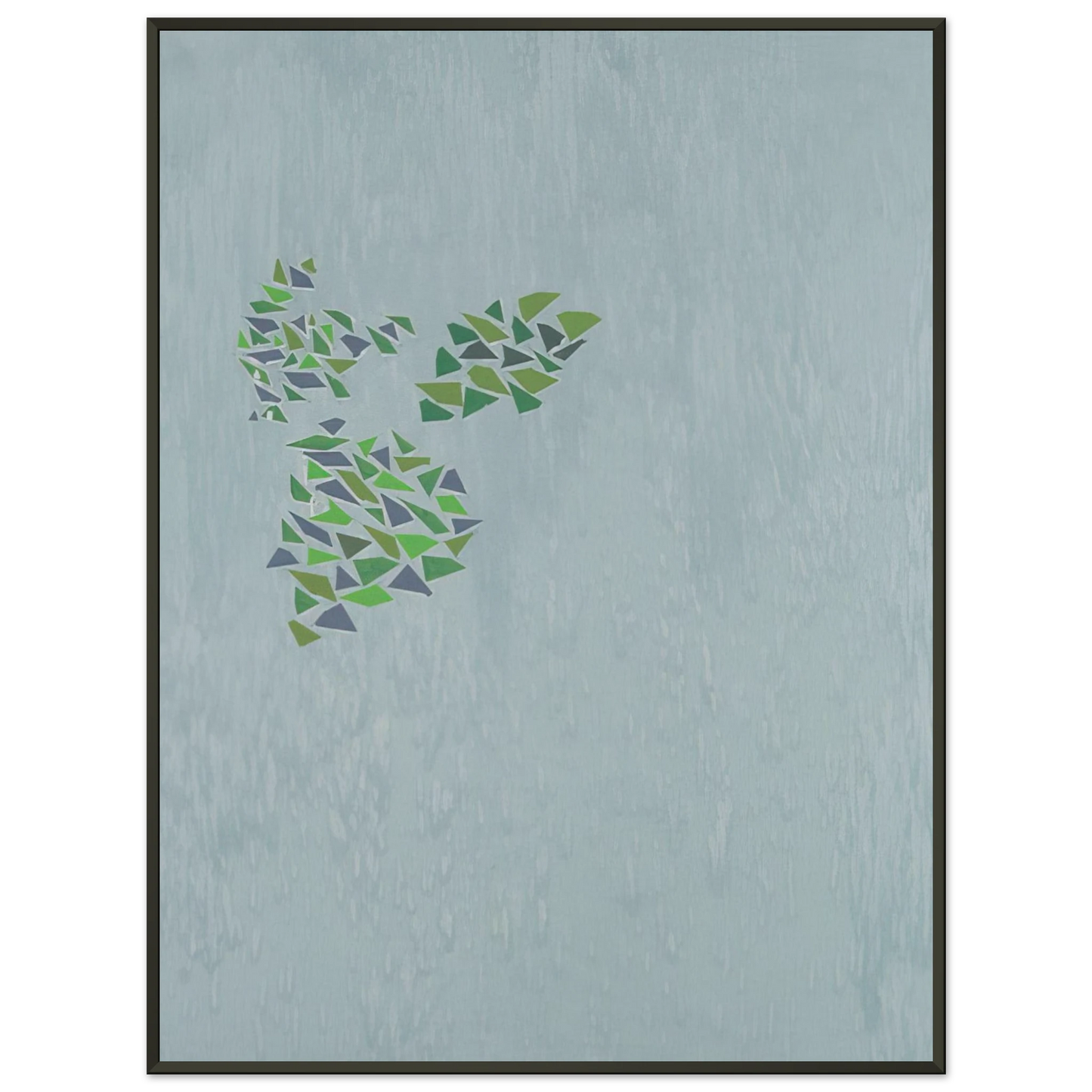 Robert Goodnough Colors on Blue PostPainterly Abstraction Framed Art Print - Aluminum Frame - 40x50 cm / 16x20 inches