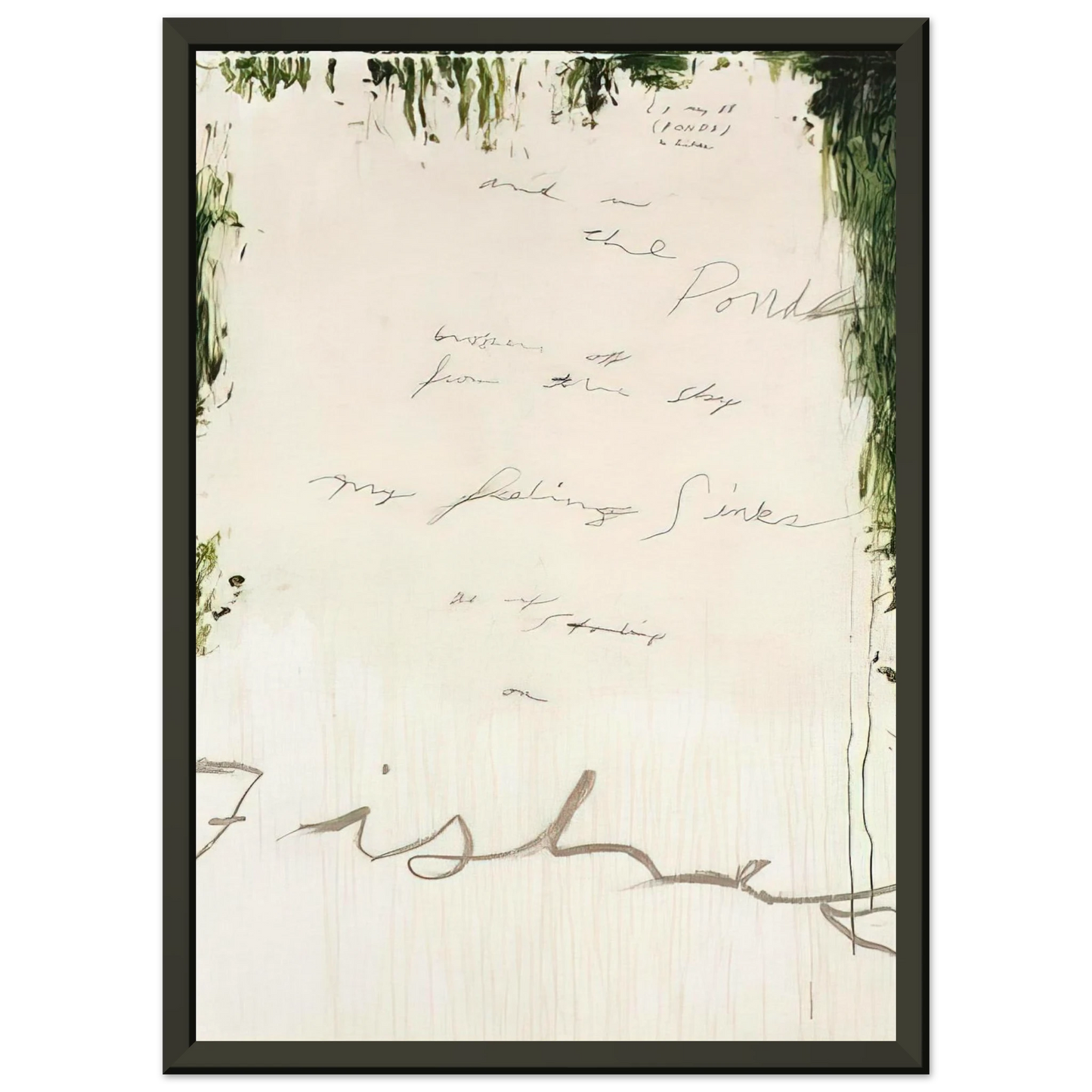 Cy Twombly Untitled Part I Framed Art Print - Aluminum Frame - 60x80 cm / 24x32 inches