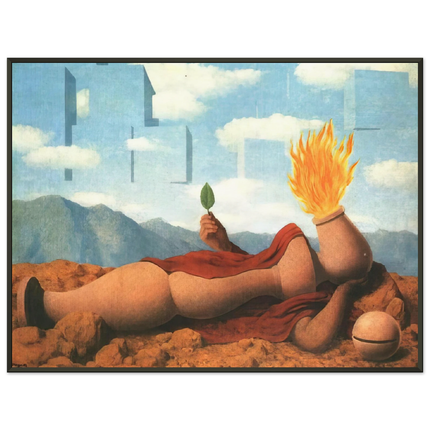 Rene Magritte ELEMENTARY COSMOGONY 1949 Framed Art Print - Aluminum Frame - 70x100 cm / 28x40 inches