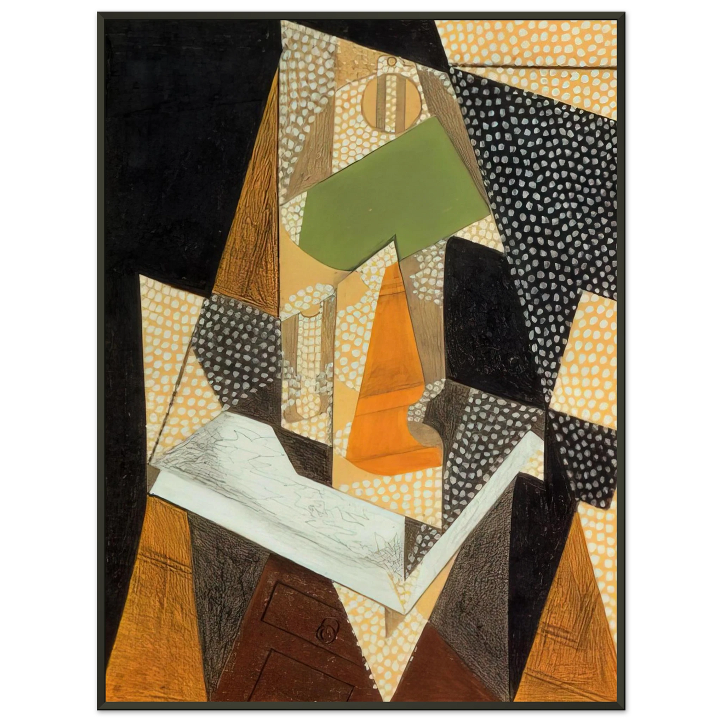 Juan Gris  LAMP 1916 Framed Art Print  - Aluminum Frame - 60x80 cm / 24x32 inches