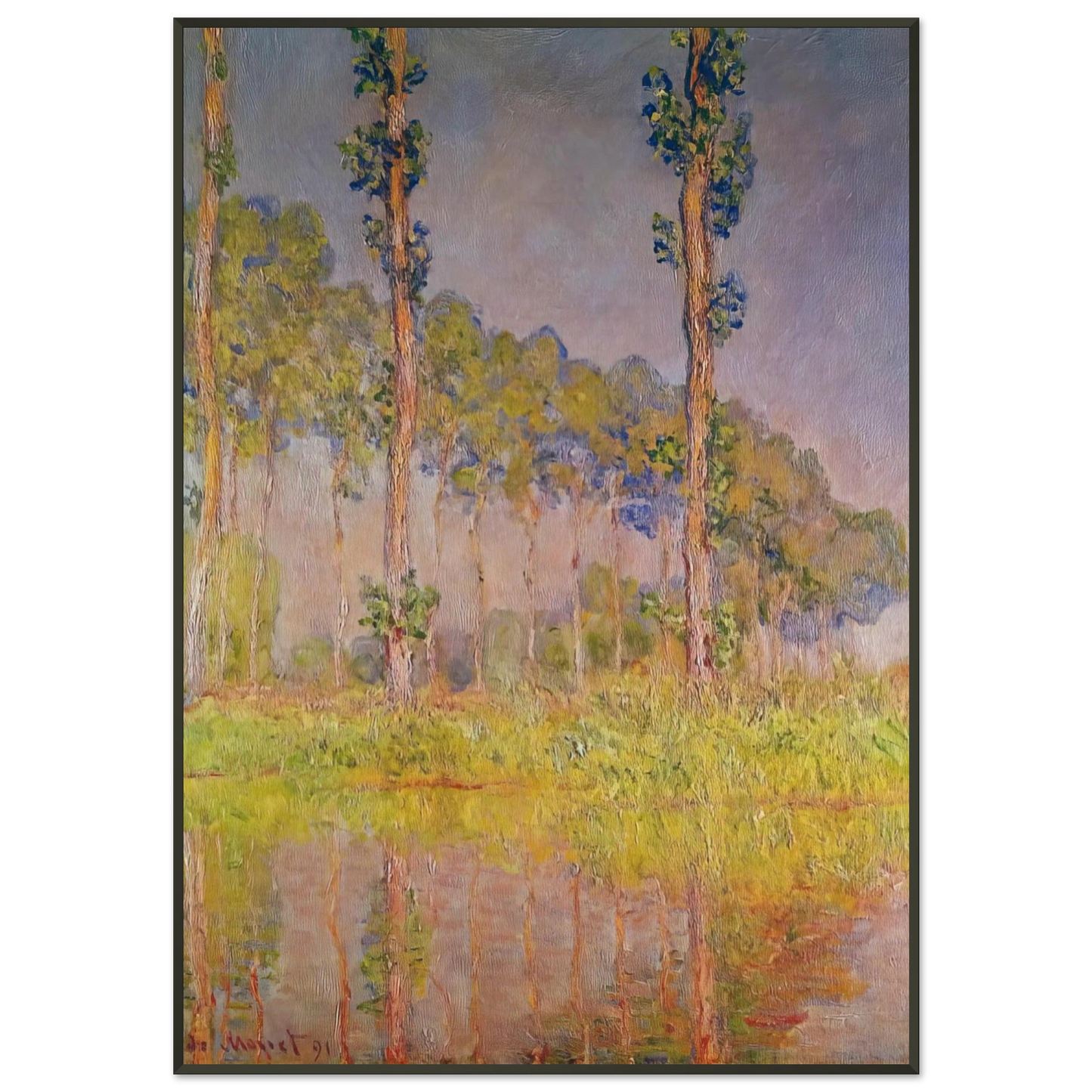 claude monet Three Trees in Spring Framed Art Print - Aluminum Frame - 21x29.7 cm / 8x12"