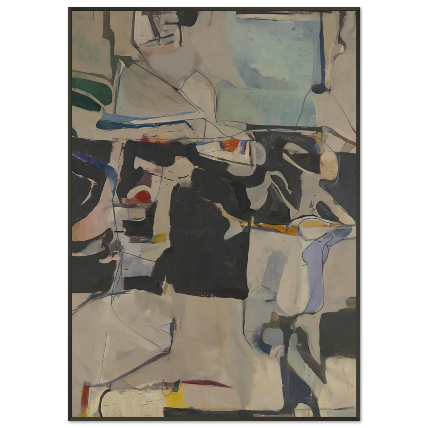 Richard Diebenkorn Urbana 6 Framed Art Print - Aluminum Frame - 21x29.7 cm / 8x12"