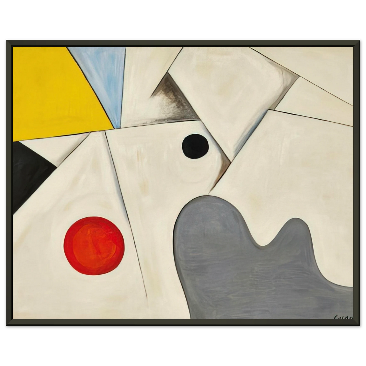 Alexander Calder WHITE FIELDS 1955 Framed Art Print - Aluminum Frame - 70x100 cm / 28x40 inches
