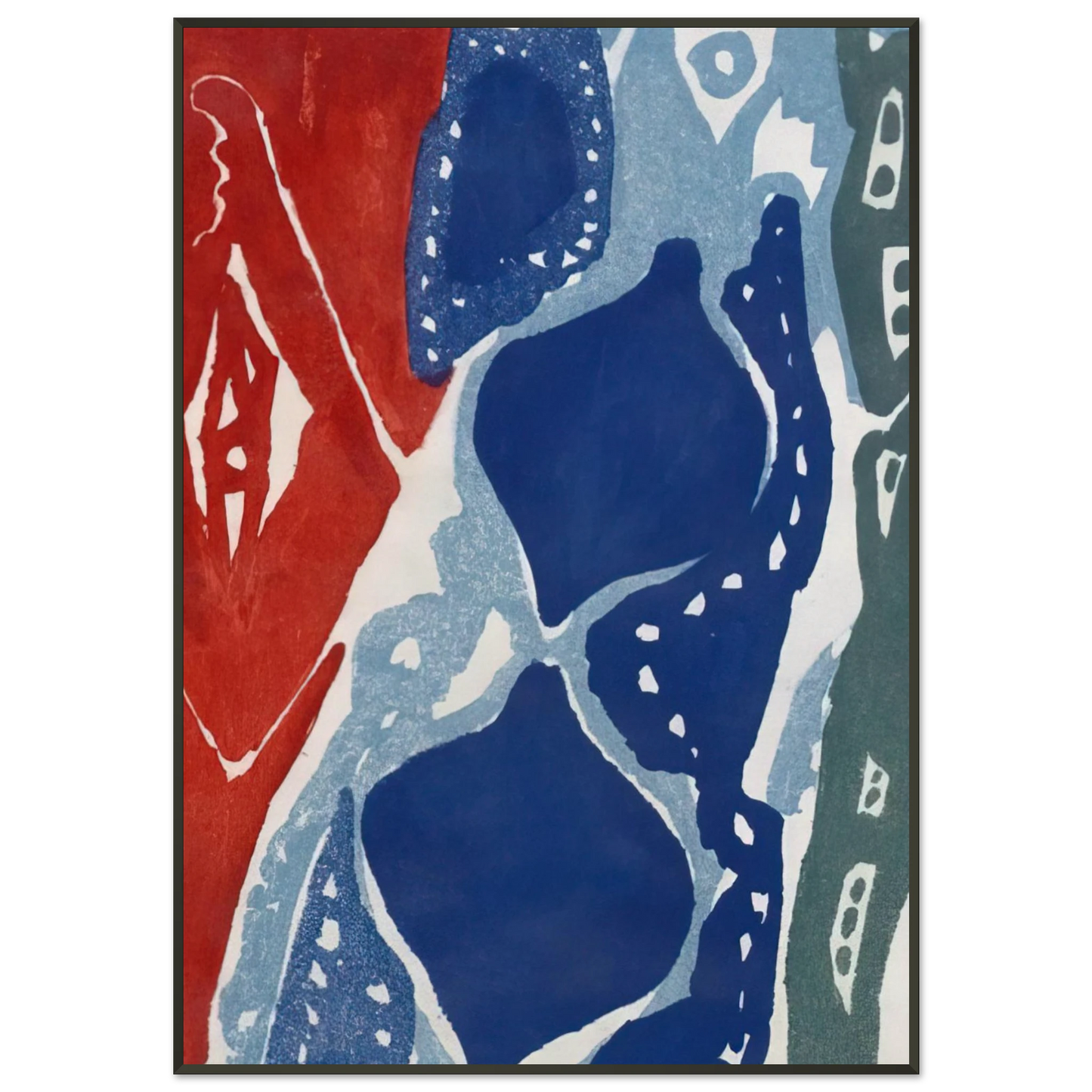 Ernst Wilhelm Nay Farbaquatinta 19657 1965 Framed Art Print - Aluminum Frame - 21x29.7 cm / 8x12"