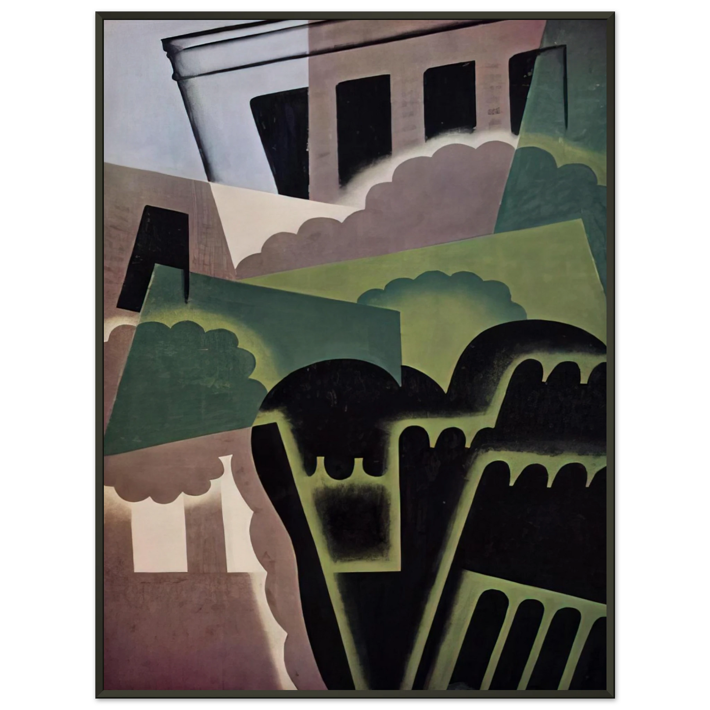 Juan Gris  LANDSCAPE Framed Art Print  - Aluminum Frame - 40x50 cm / 16x20 inches