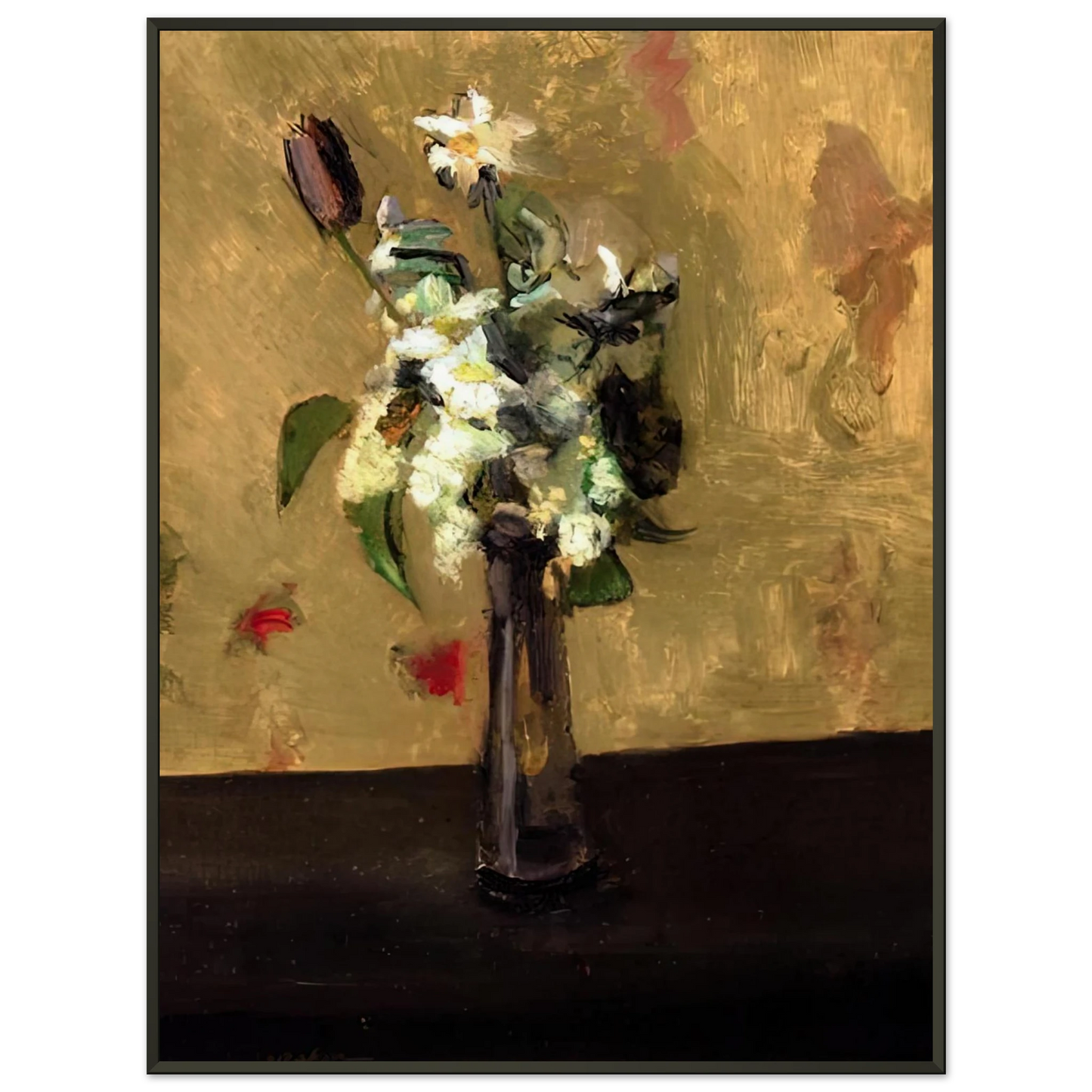 Henri Matisse BOUQUET OF FLOWERS IN A CRYSTAL VASE 1902 Framed Art Print - Aluminum Frame - 40x50 cm / 16x20 inches