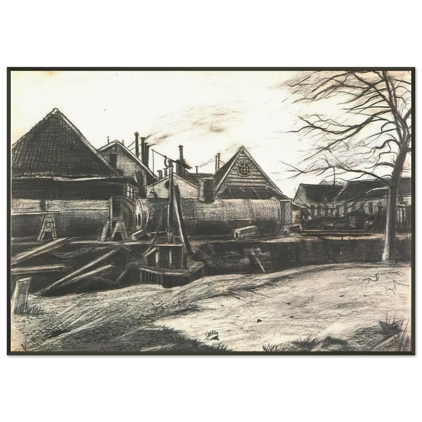 Vincent van Gogh  Factory Framed Art Print  - Aluminum Frame - 21x29.7 cm / 8x12"