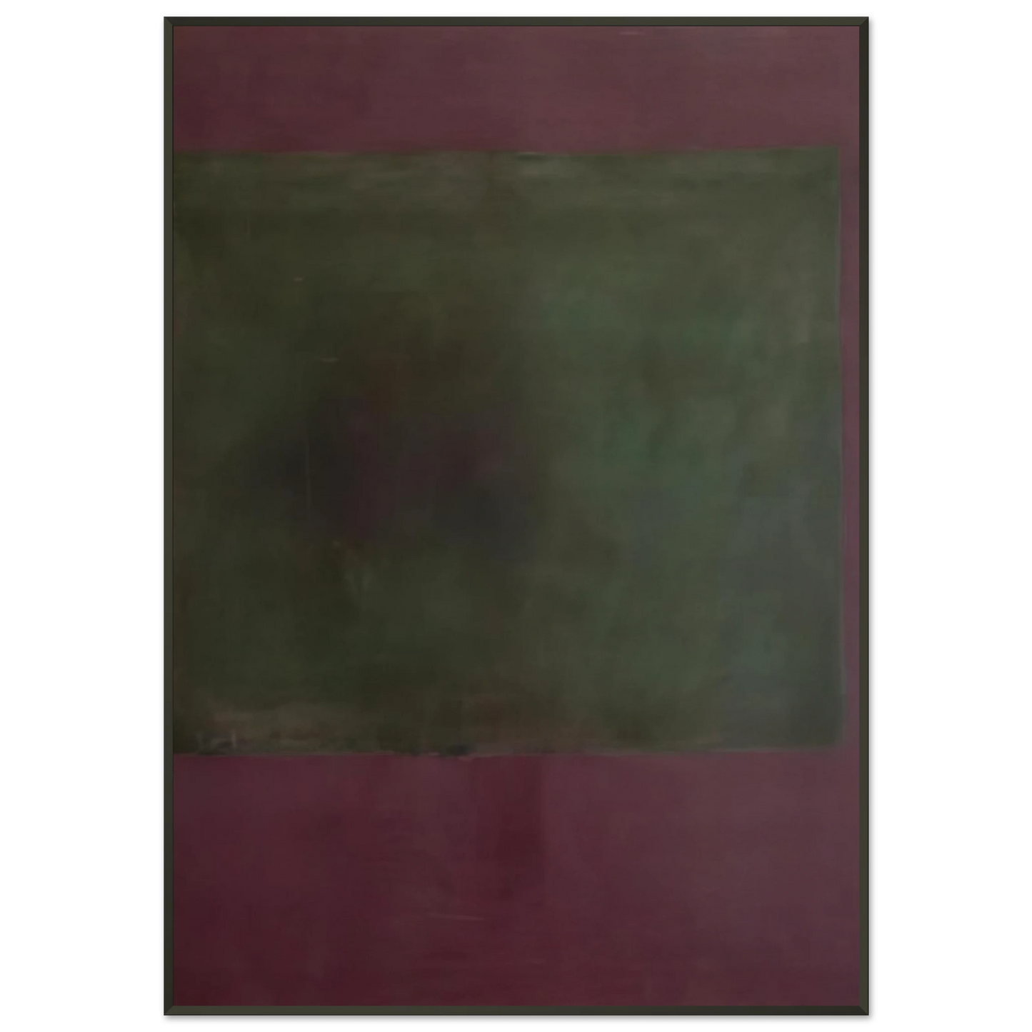Mark Rothko Untitled Green on Maroon 1961 Framed Art Print - Aluminum Frame - 21x29.7 cm / 8x12"