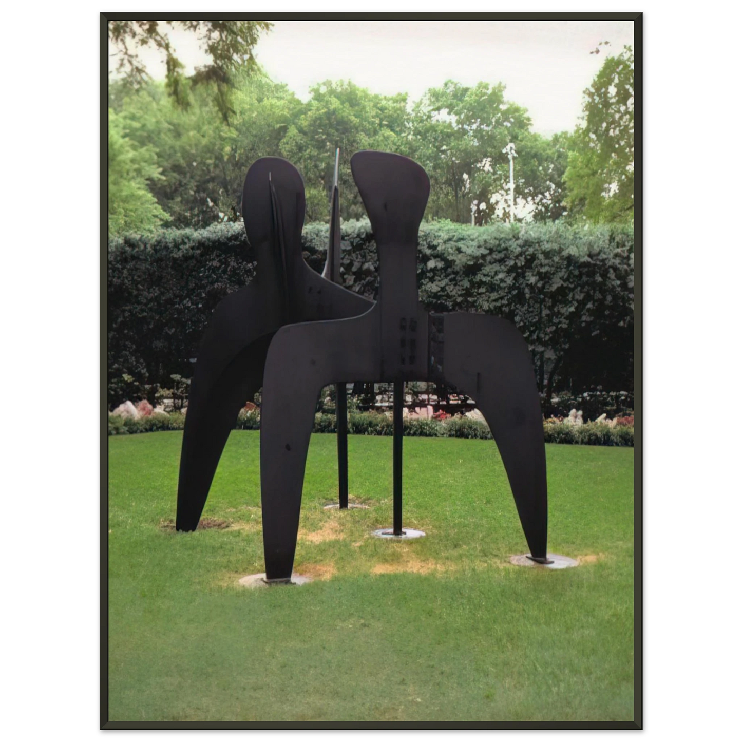 Alexander Calder THREE BOLLARDS 1970 Framed Art Print - Aluminum Frame - 40x50 cm / 16x20 inches