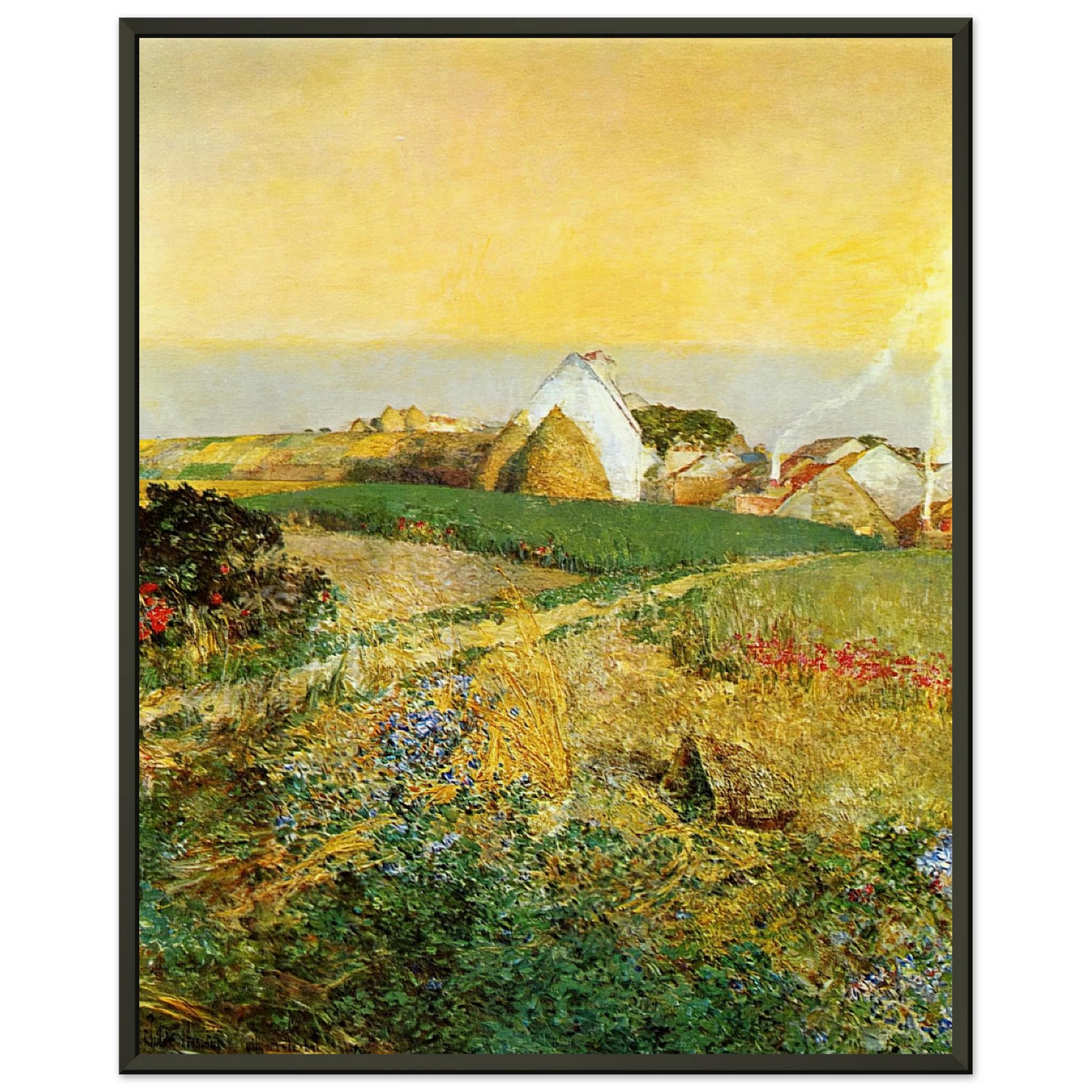Childe Hassam VillersleBel aka The Enchanted Hour Framed Art Print - Aluminum Frame - 60x80 cm / 24x32 inches
