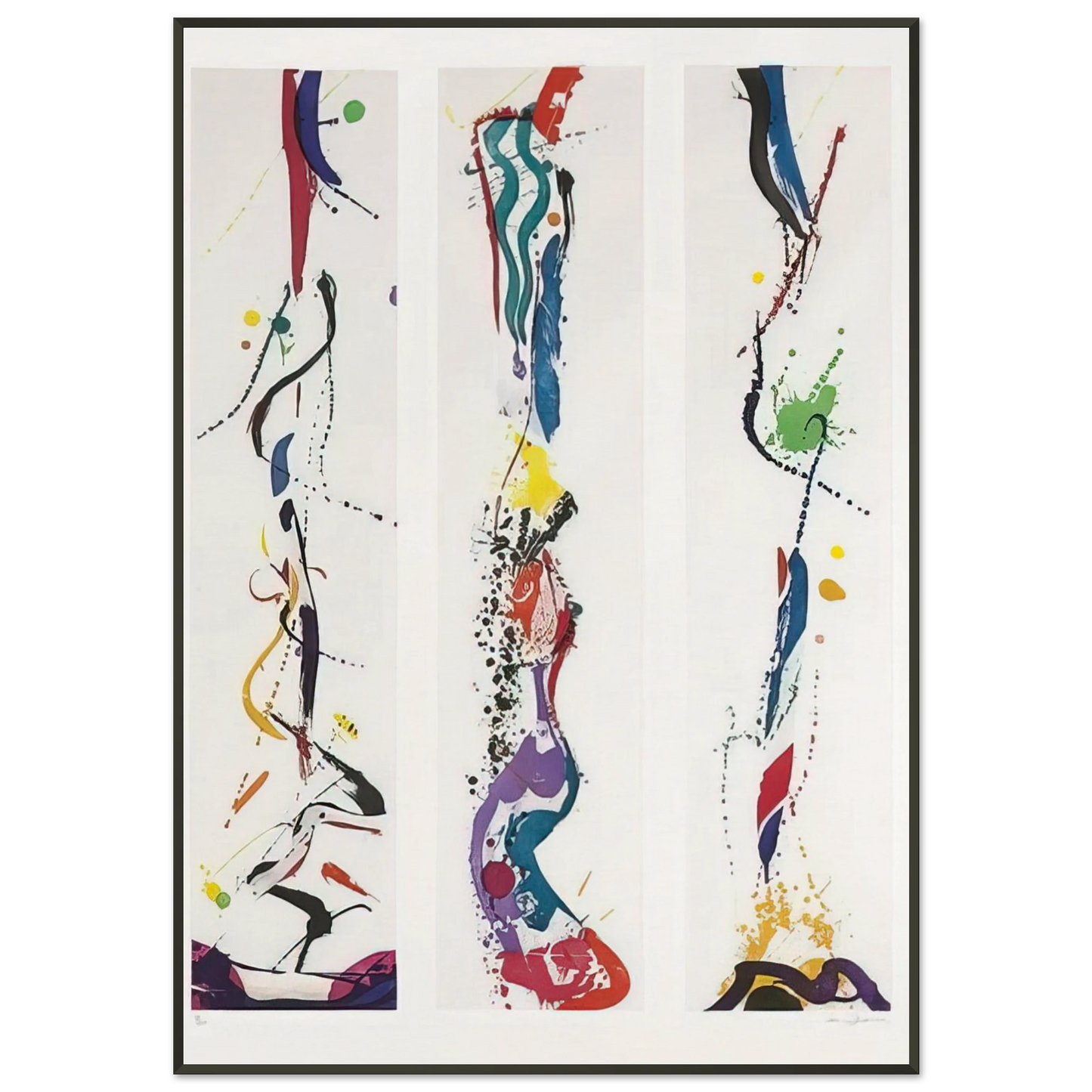 Sam Francis Untitled Lembark I92 Framed Art Print - Aluminum Frame - 21x29.7 cm / 8x12"