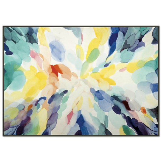 Alice Baber  Wheel of Day Framed Art Print  - Aluminum Frame - 21x29.7 cm / 8x12"