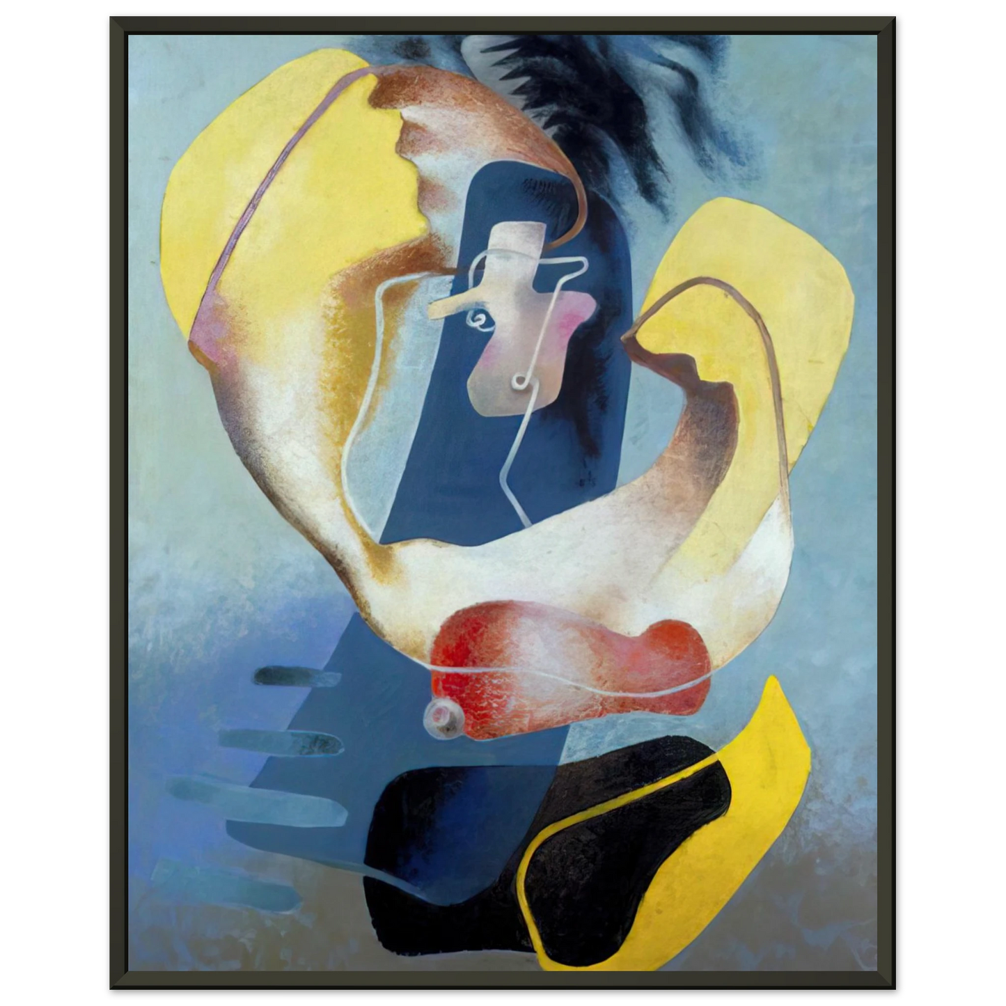 Enrico Prampolini FIGURA NELLO SPAZIO I 1937 Framed Art Print - Aluminum Frame - 40x50 cm / 16x20 inches
