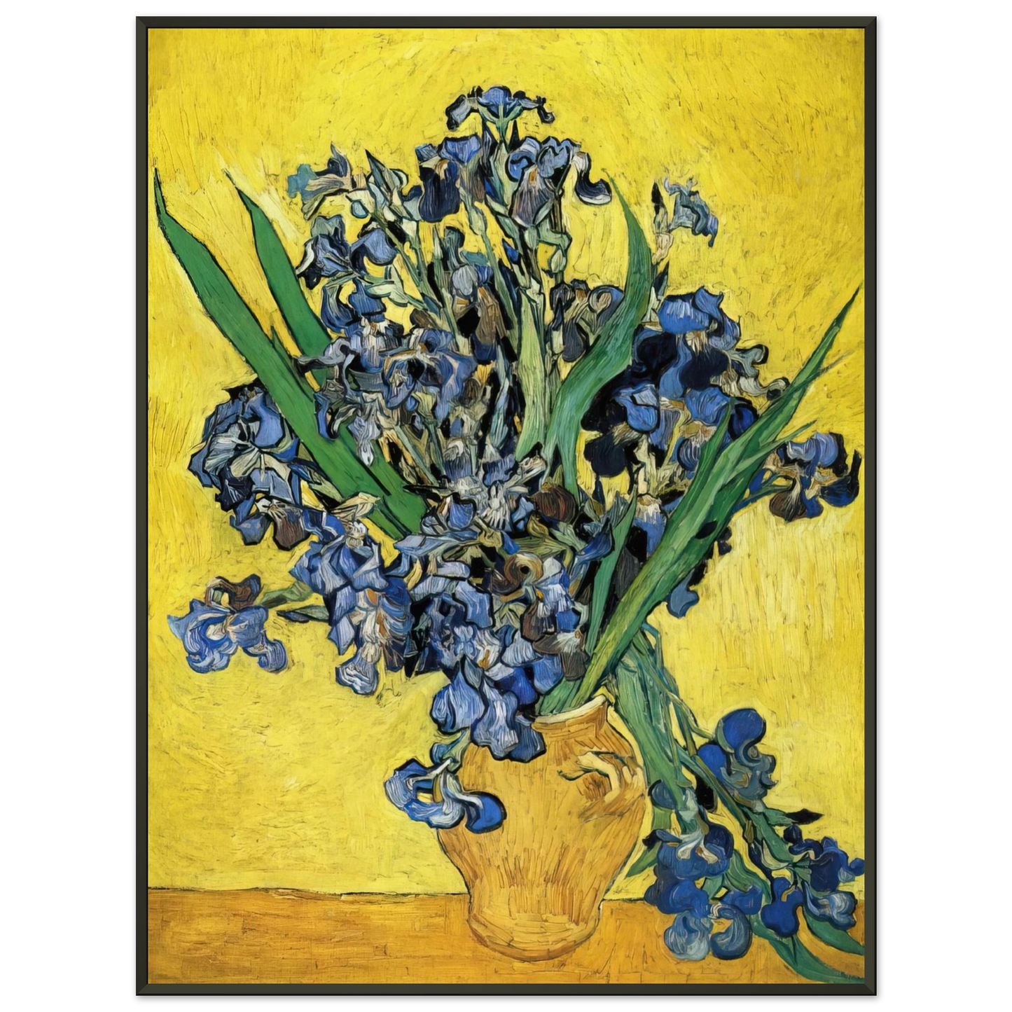 Vincent van Gogh  Still Life with Irises Framed Art Print  - Aluminum Frame - 70x100 cm / 28x40 inches