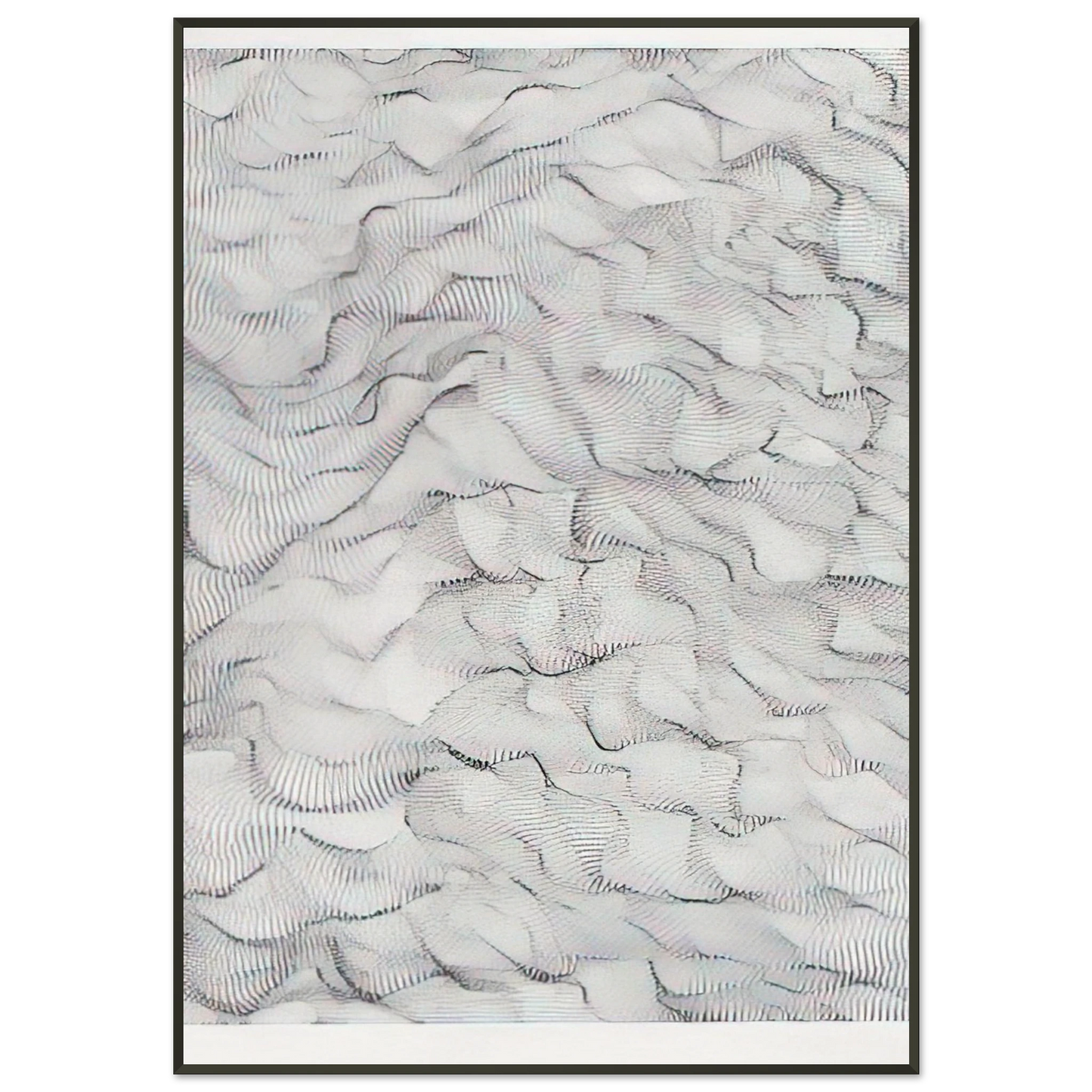 Dadamaino Il movimento delle cose 1996 Framed Art Print - Aluminum Frame - 21x29.7 cm / 8x12"
