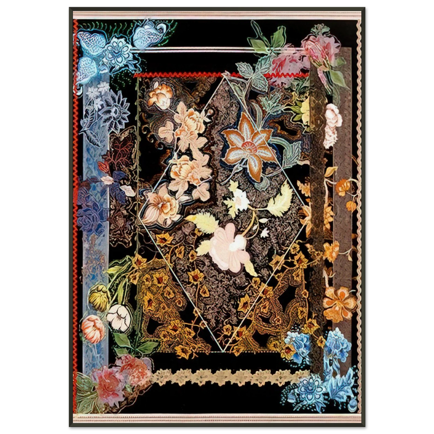 Miriam Schapiro Gates of Paradise 1980 Framed Art Print - Aluminum Frame - 21x29.7 cm / 8x12"