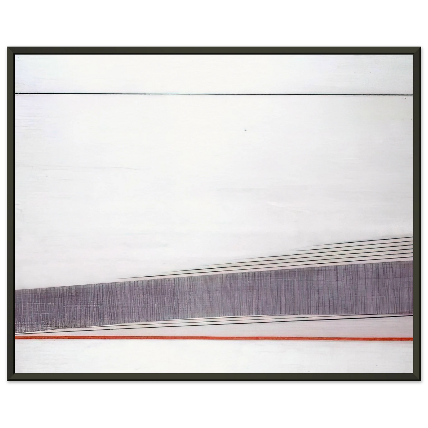 Bice Lazzari La linea rossa 1966 Framed Art Print - Aluminum Frame - 40x50 cm / 16x20 inches