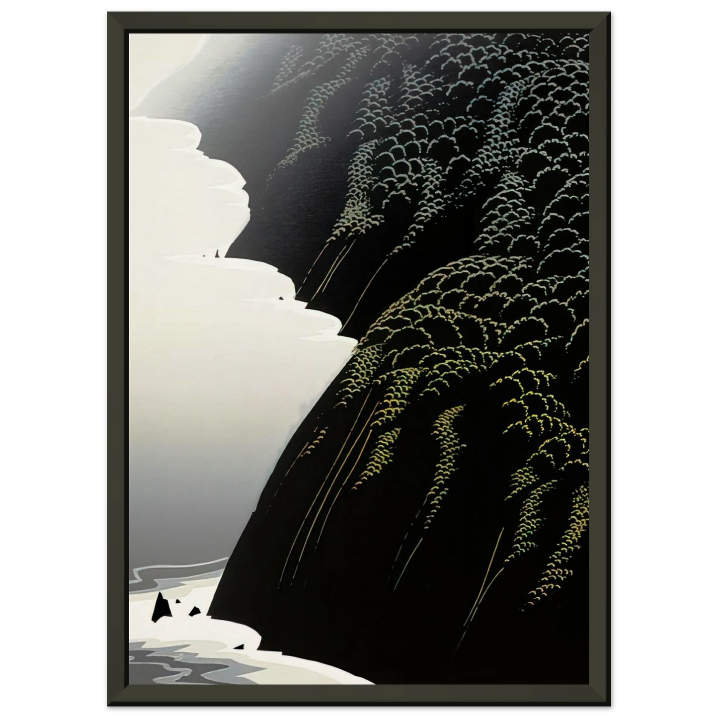 Eyvind Earle  California Coast Framed Art Print  - Aluminum Frame - 60x80 cm / 24x32 inches