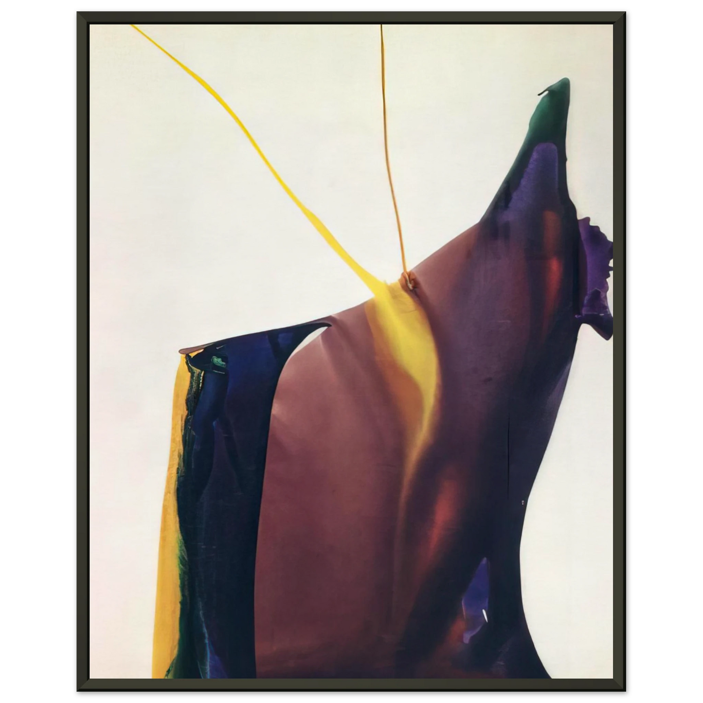 Paul Jenkins Phenomena Yellow Strike Framed Art Print - Aluminum Frame - 70x100 cm / 28x40 inches