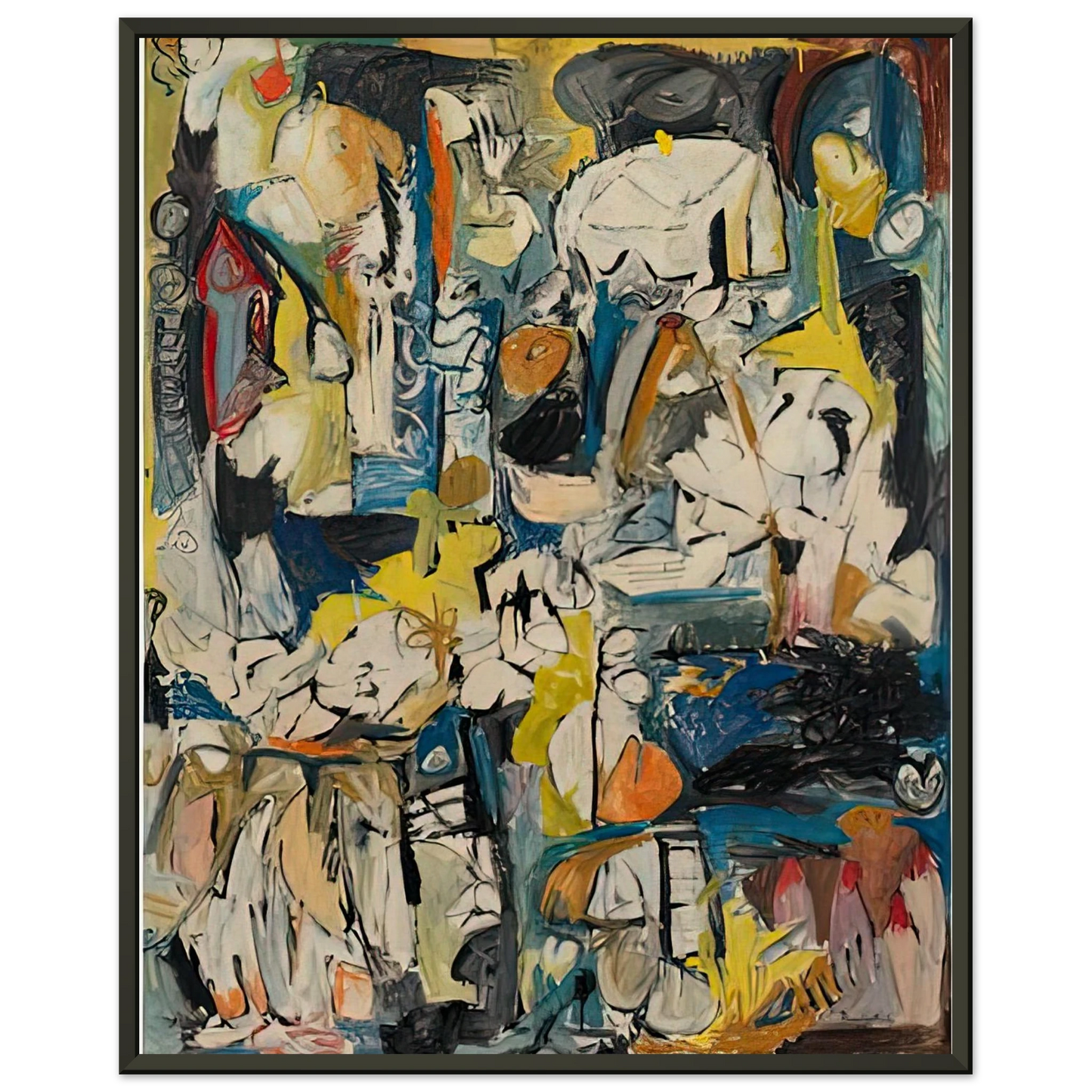 Helen Frankenthaler Village 1951 Framed Art Print - Aluminum Frame - 60x80 cm / 24x32 inches