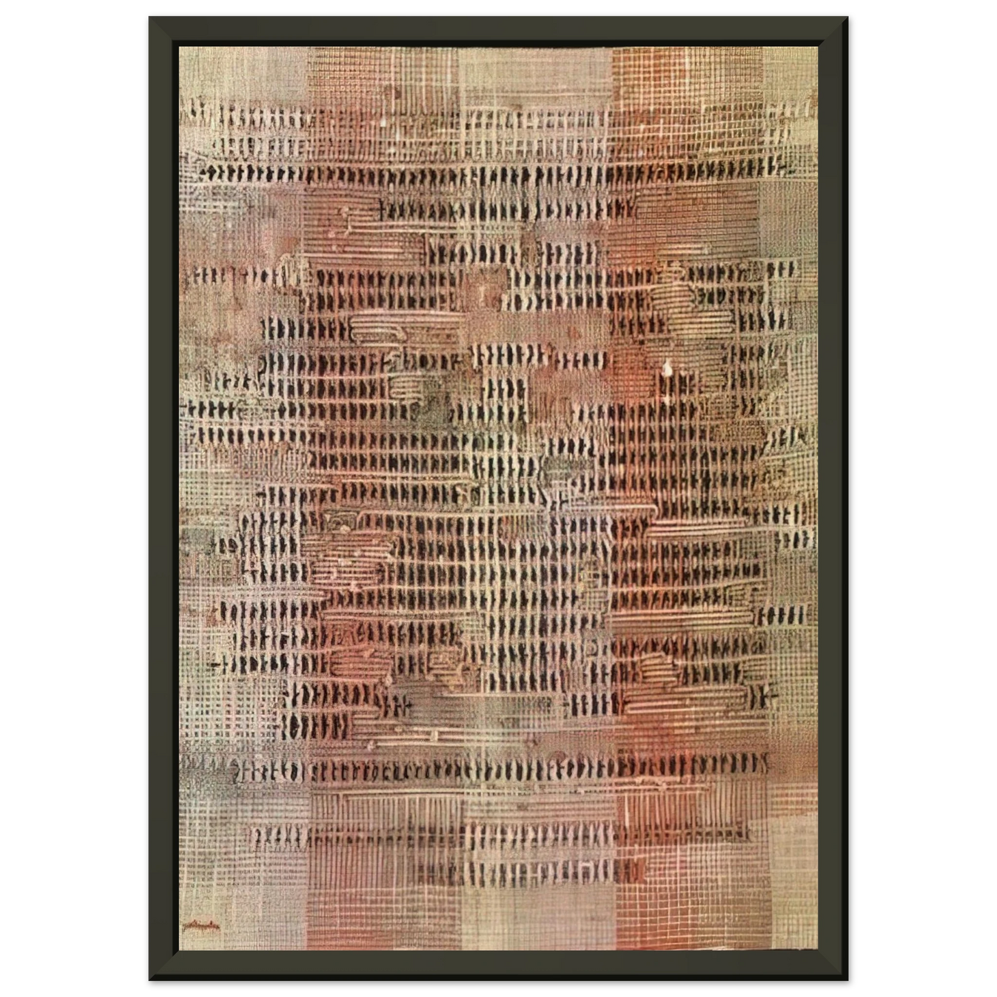 Anni Albers DEVELOPMENT IN ROSE II 1952 Framed Art Print - Aluminum Frame - 60x80 cm / 24x32 inches