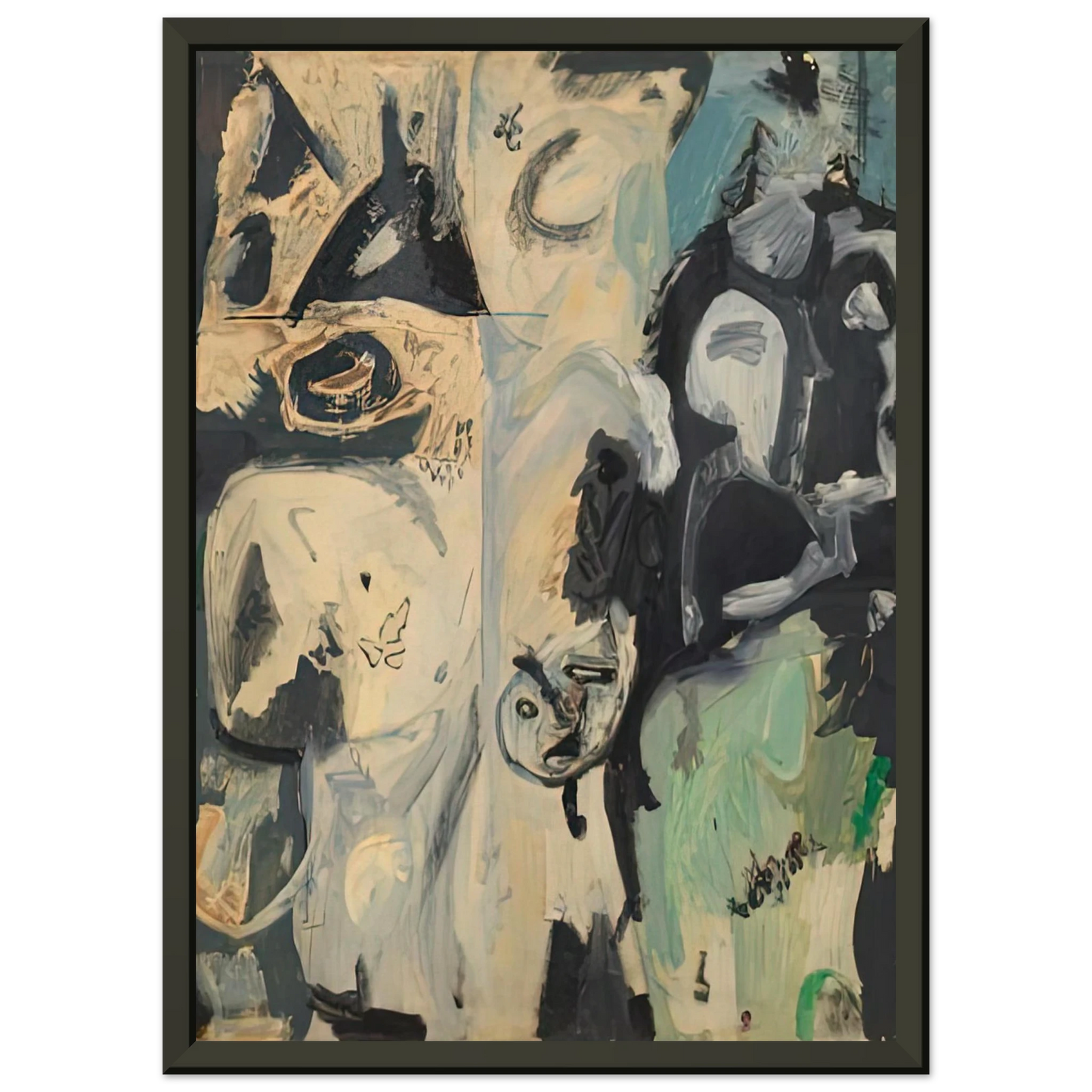 Helen Frankenthaler Untitled 1950 Framed Art Print - Aluminum Frame - 40x50 cm / 16x20 inches