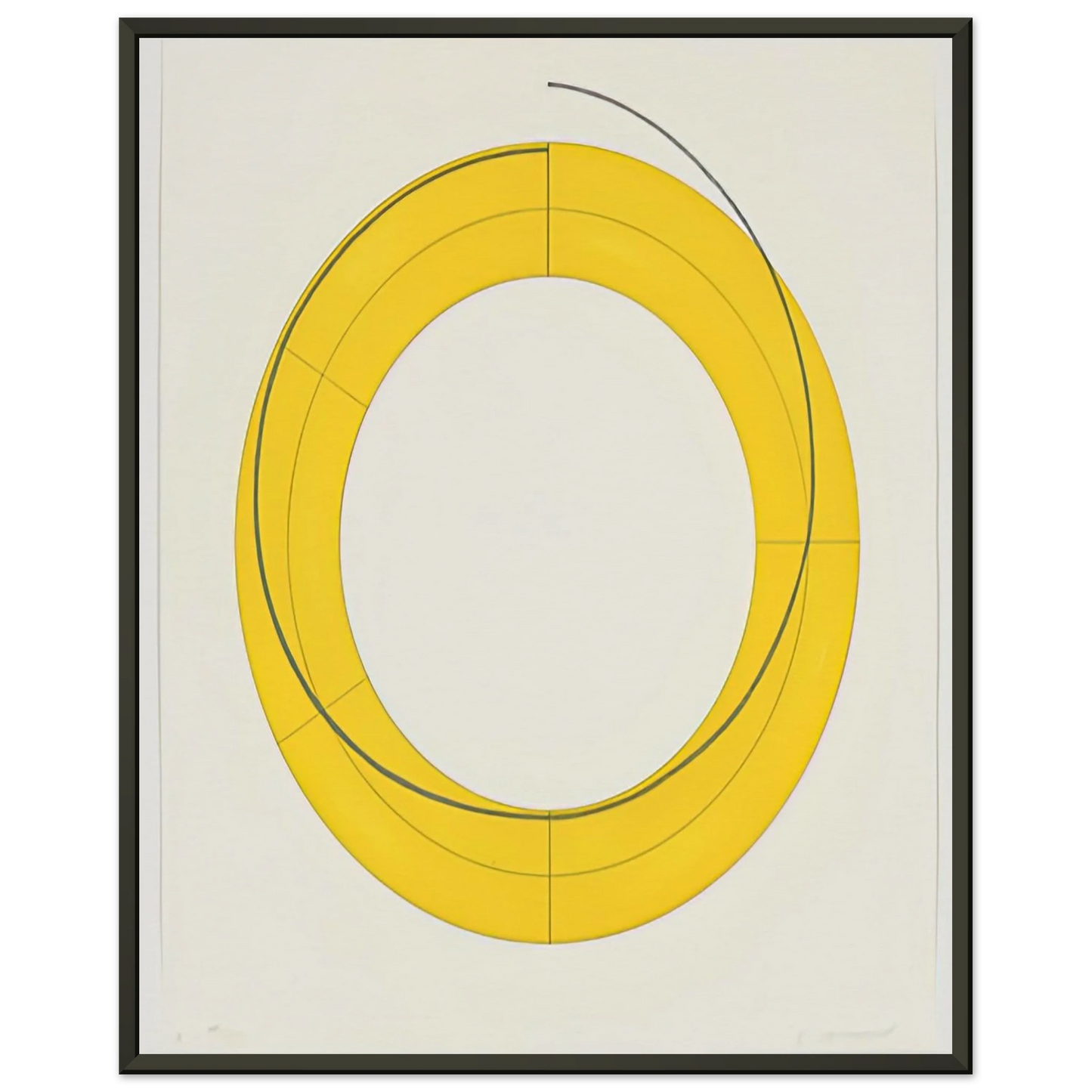 Robert Mangold RING A YELLOW 2010 Framed Art Print - Aluminum Frame - 40x50 cm / 16x20 inches