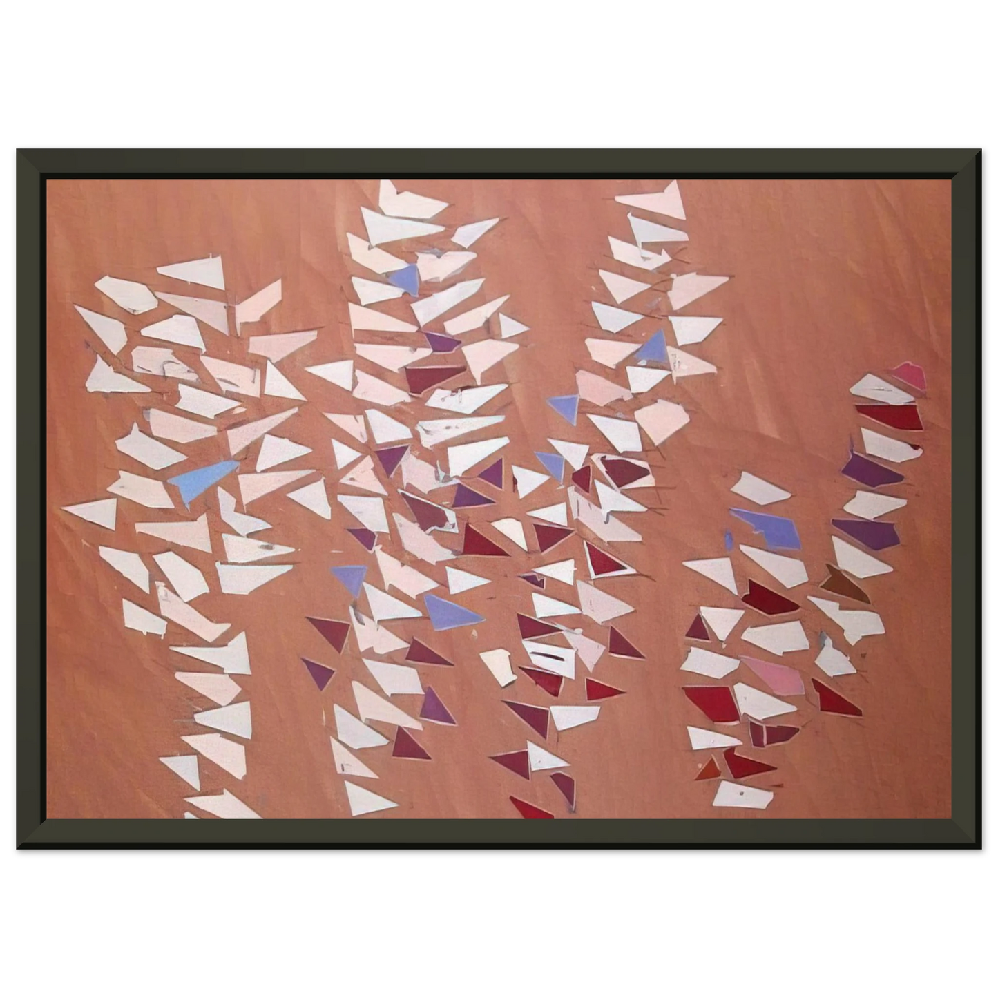 Robert Goodnough On Gray Pink 1988 Framed Art Print - Aluminum Frame - 70x100 cm / 28x40 inches