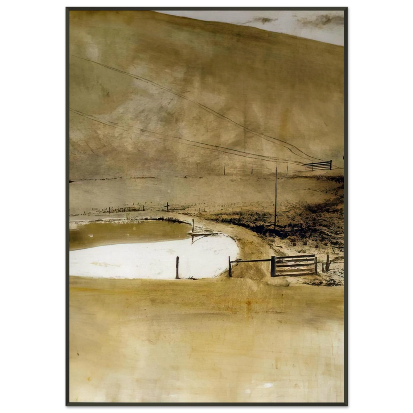 Andrew Wyeth NOT DETECTED 34 Framed Art Print - Aluminum Frame - 21x29.7 cm / 8x12"