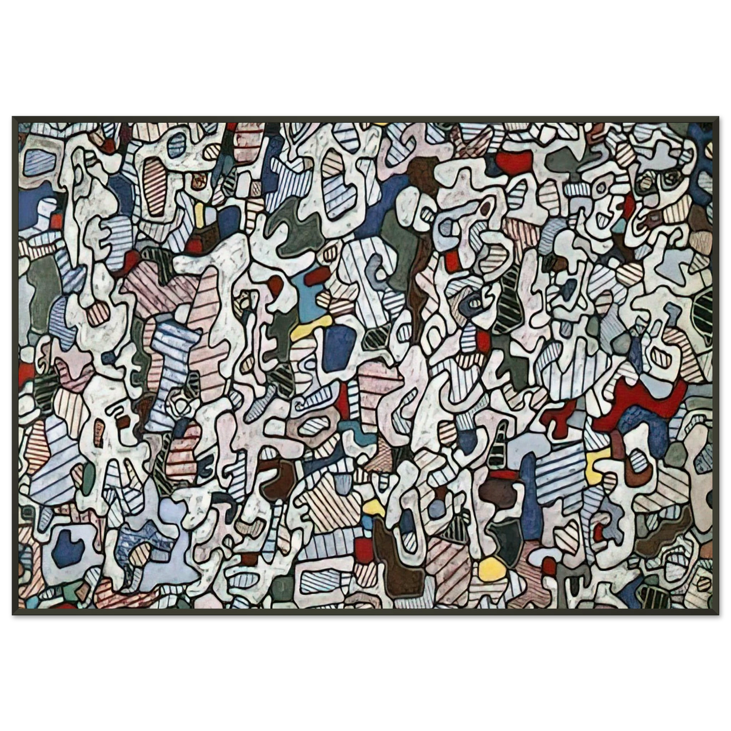 Jean Dubuffet L HOURLOUPE 1966 Framed Art Print - Aluminum Frame - 21x29.7 cm / 8x12"
