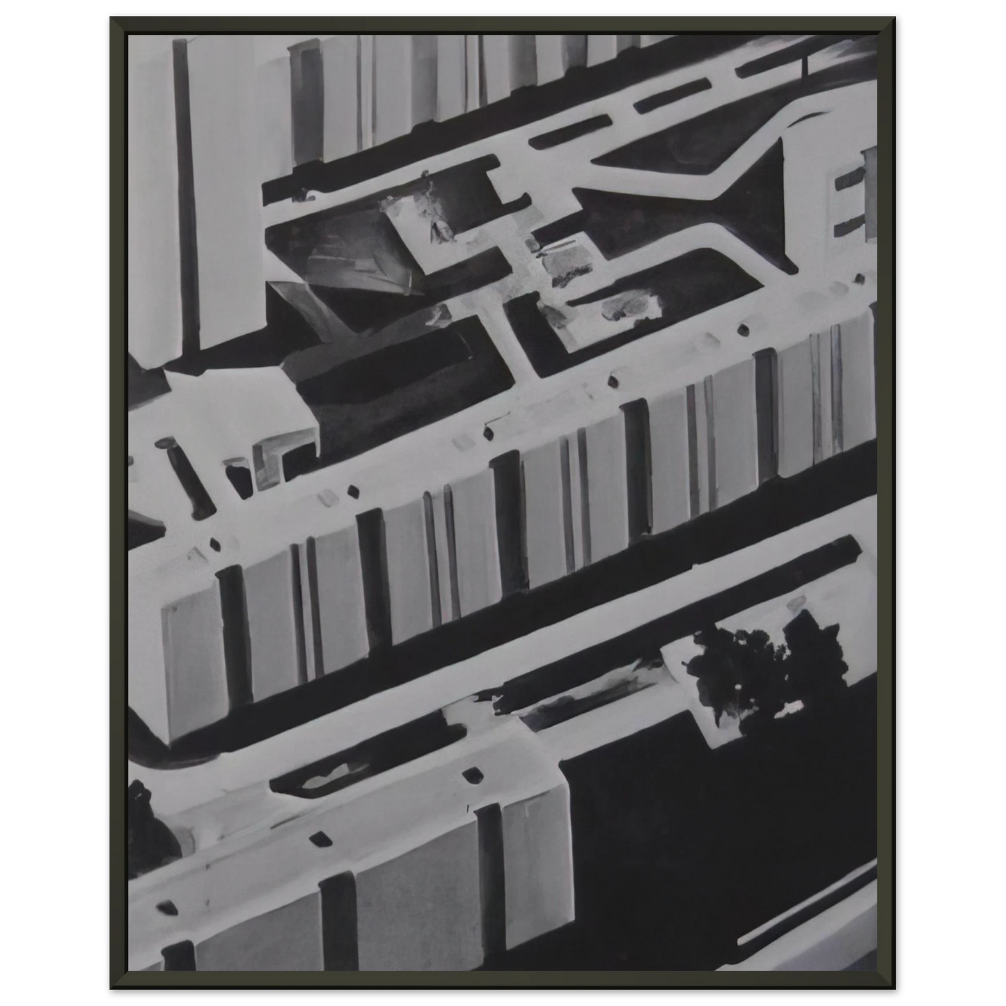 Gerhard Richter TOWNSCAPE SL 1969 0 Framed Art Print - Aluminum Frame - 40x50 cm / 16x20 inches