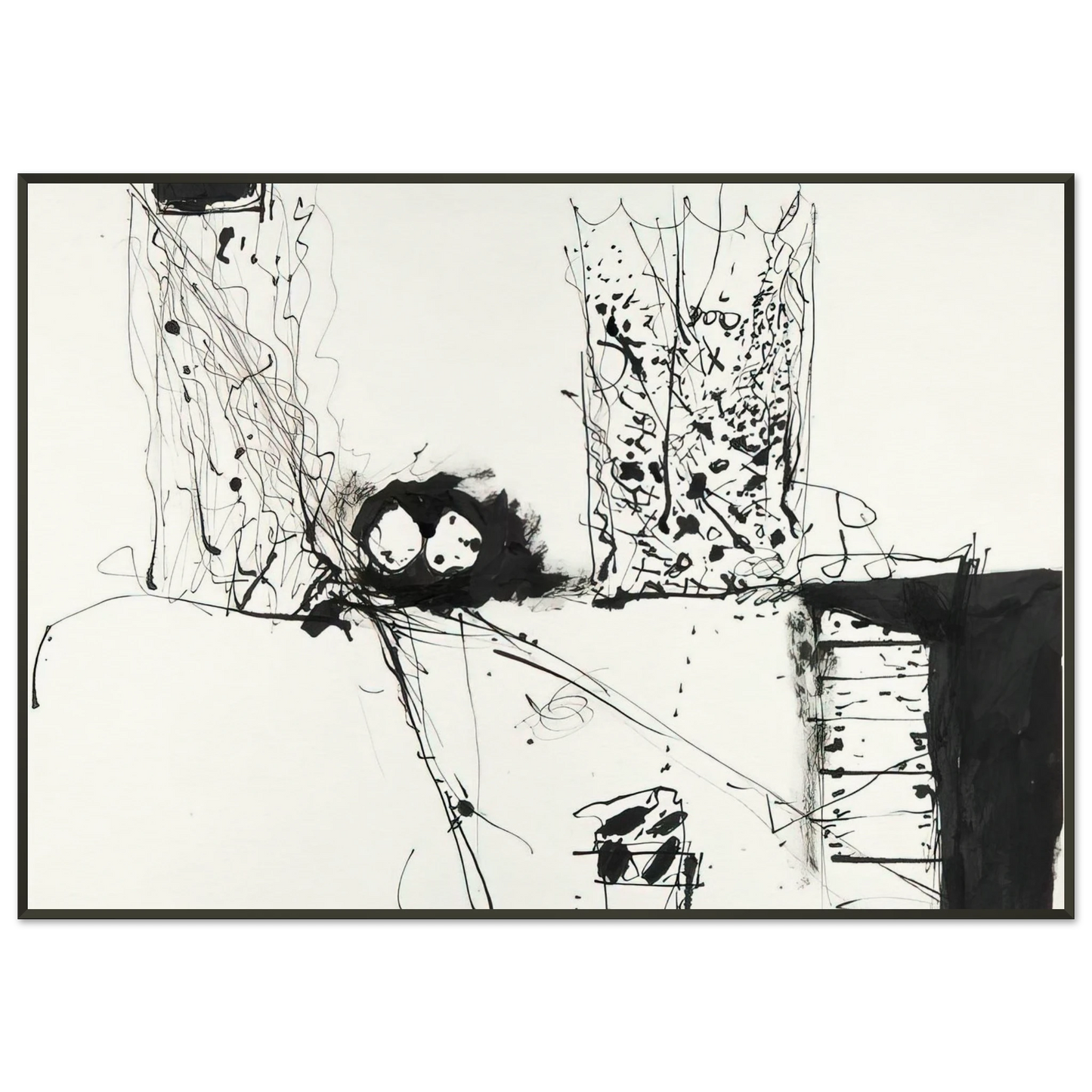 Gene Davis Tree House 1981 Framed Art Print - Aluminum Frame - 21x29.7 cm / 8x12"