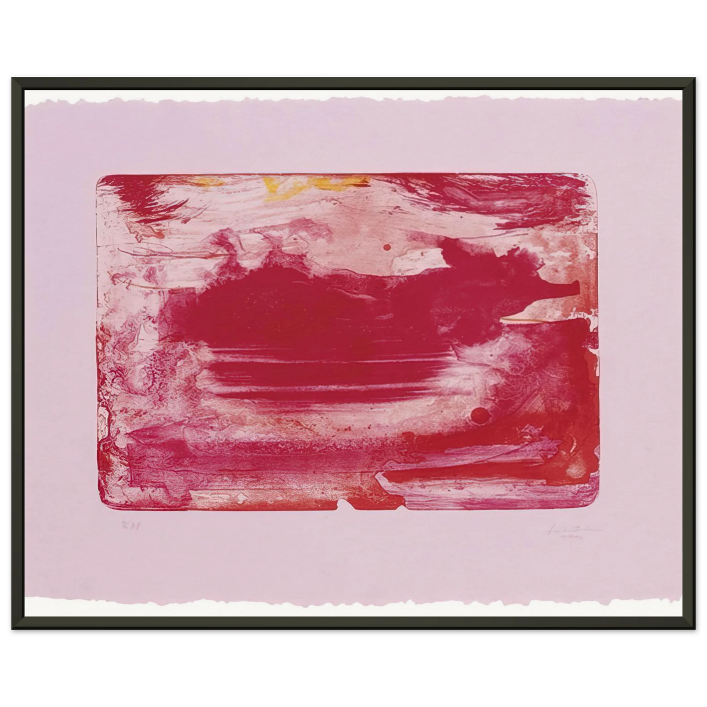Helen Frankenthaler The Red Sea 1982 Framed Art Print - Aluminum Frame - 60x80 cm / 24x32 inches