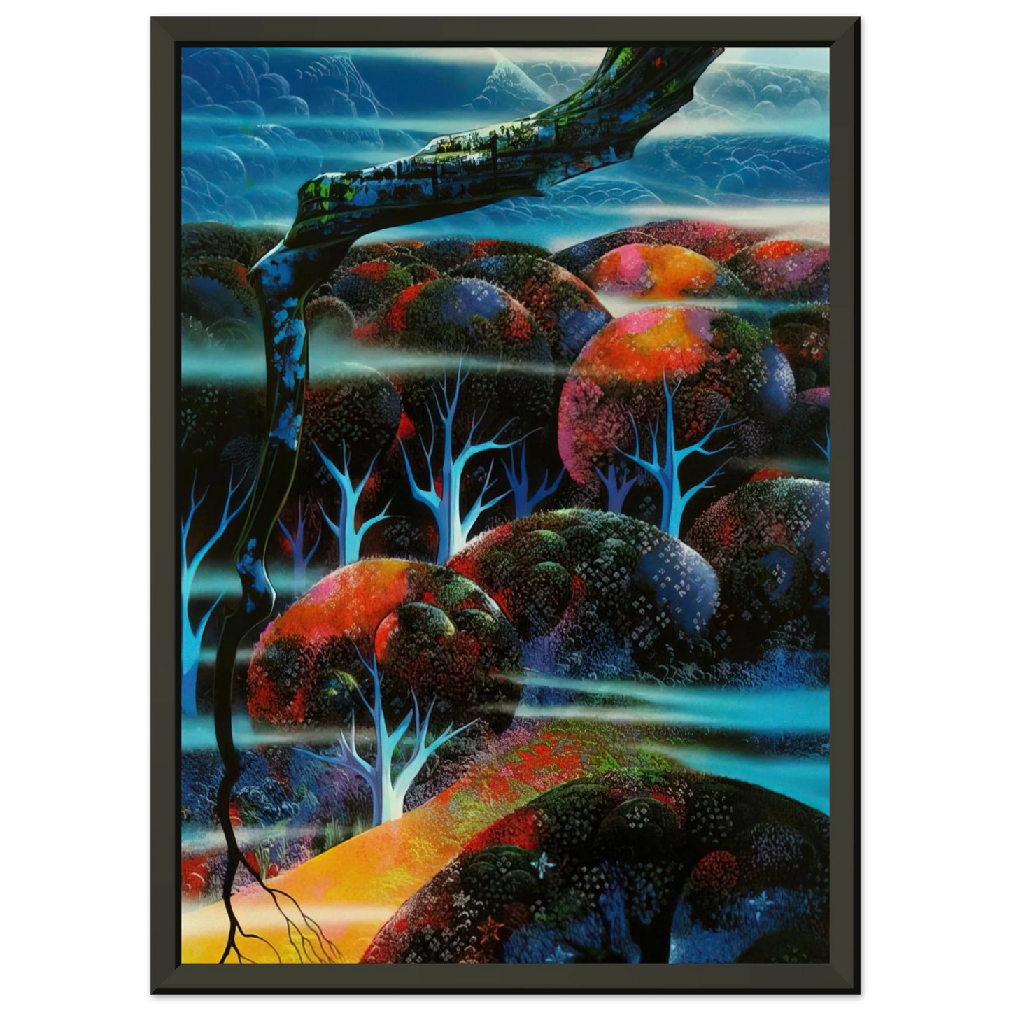 Eyvind Earle Toccata and Fugue Framed Art Print - Aluminum Frame - 60x80 cm / 24x32 inches