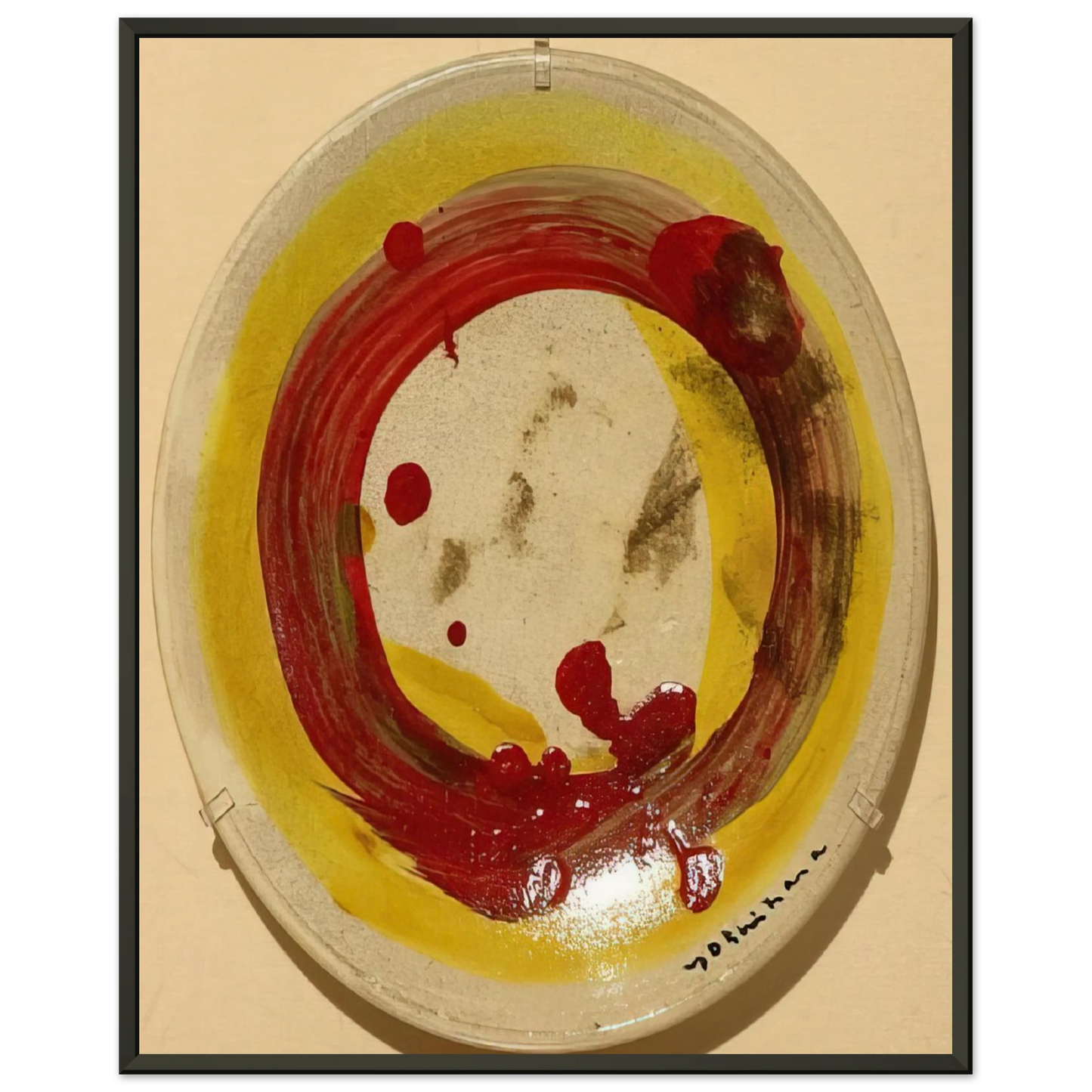 Jiro Yoshihara Circle 1963 Framed Art Print - Aluminum Frame - 70x100 cm / 28x40 inches