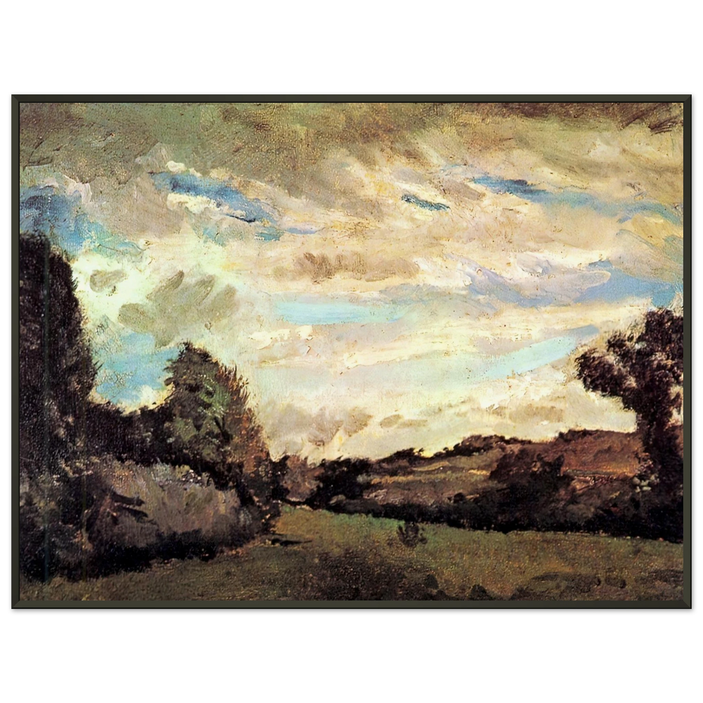 Vincent van Gogh  Landscape with Dunes Framed Art Print  - Aluminum Frame - 70x100 cm / 28x40 inches