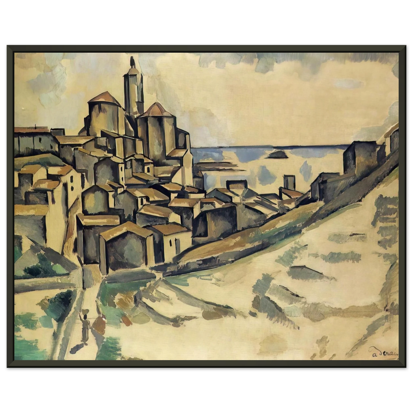 Andre Derain LANDSCAPE AT CADAQUES Framed Art Print - Aluminum Frame - 70x100 cm / 28x40 inches