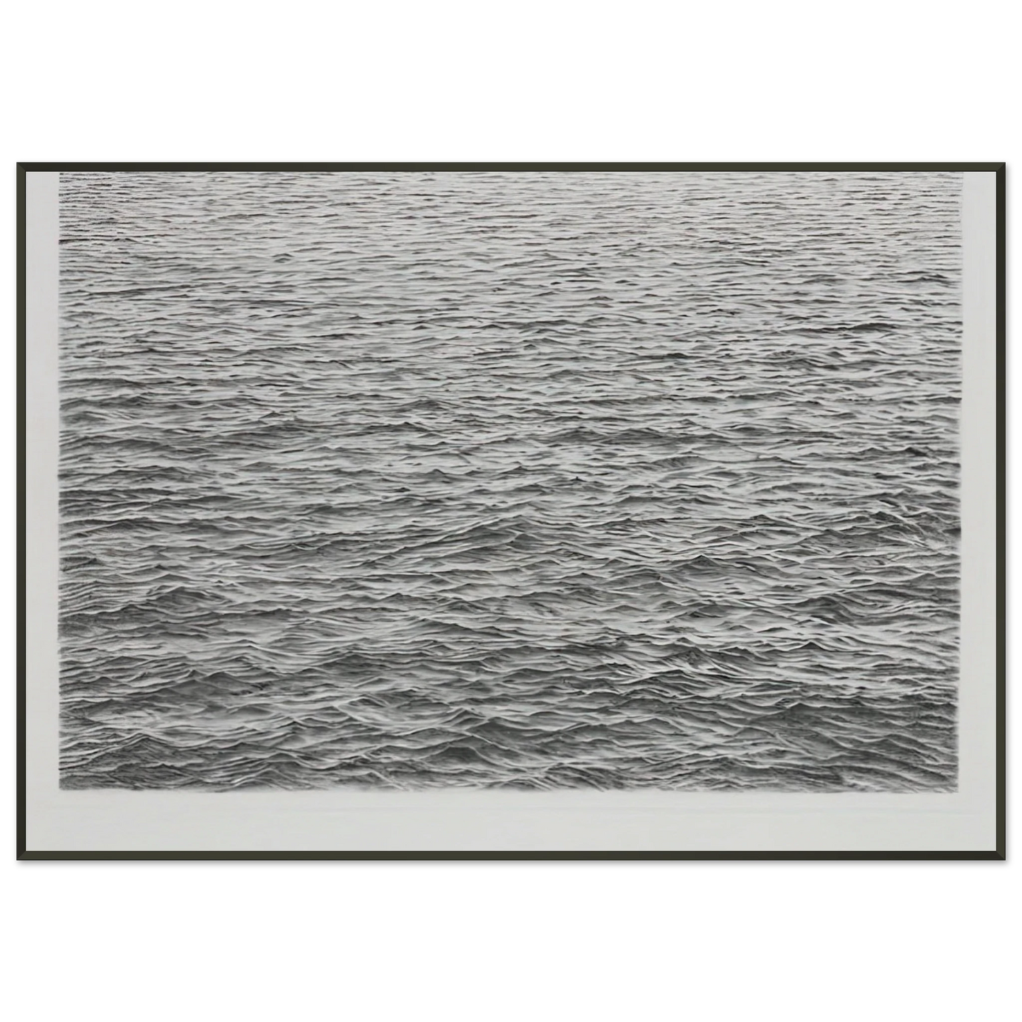 Vija Celmins DRYPOINT OCEAN SURFACE 1983 Framed Art Print - Aluminum Frame - 21x29.7 cm / 8x12"