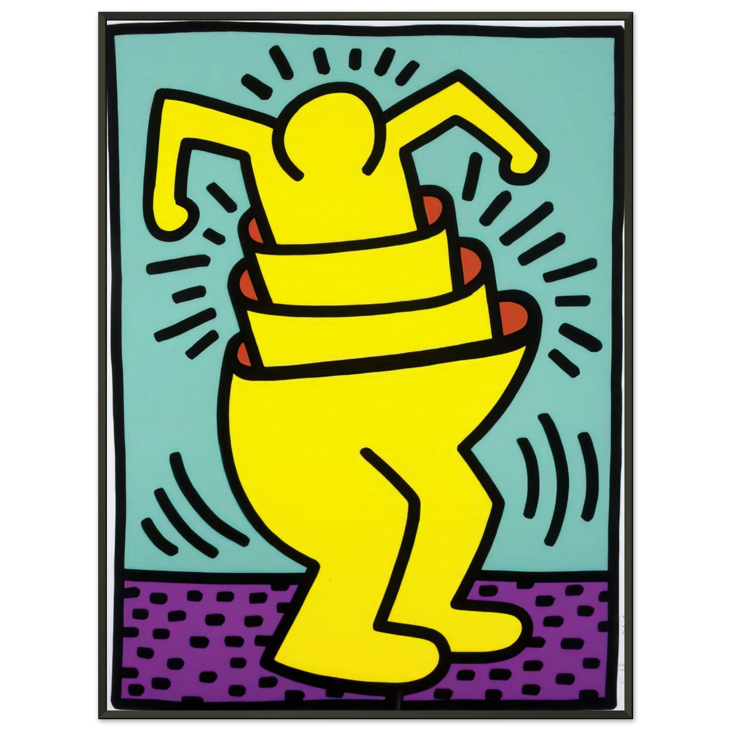 Keith Haring UNTITLED 1989 Framed Art Print - Aluminum Frame - 60x80 cm / 24x32 inches